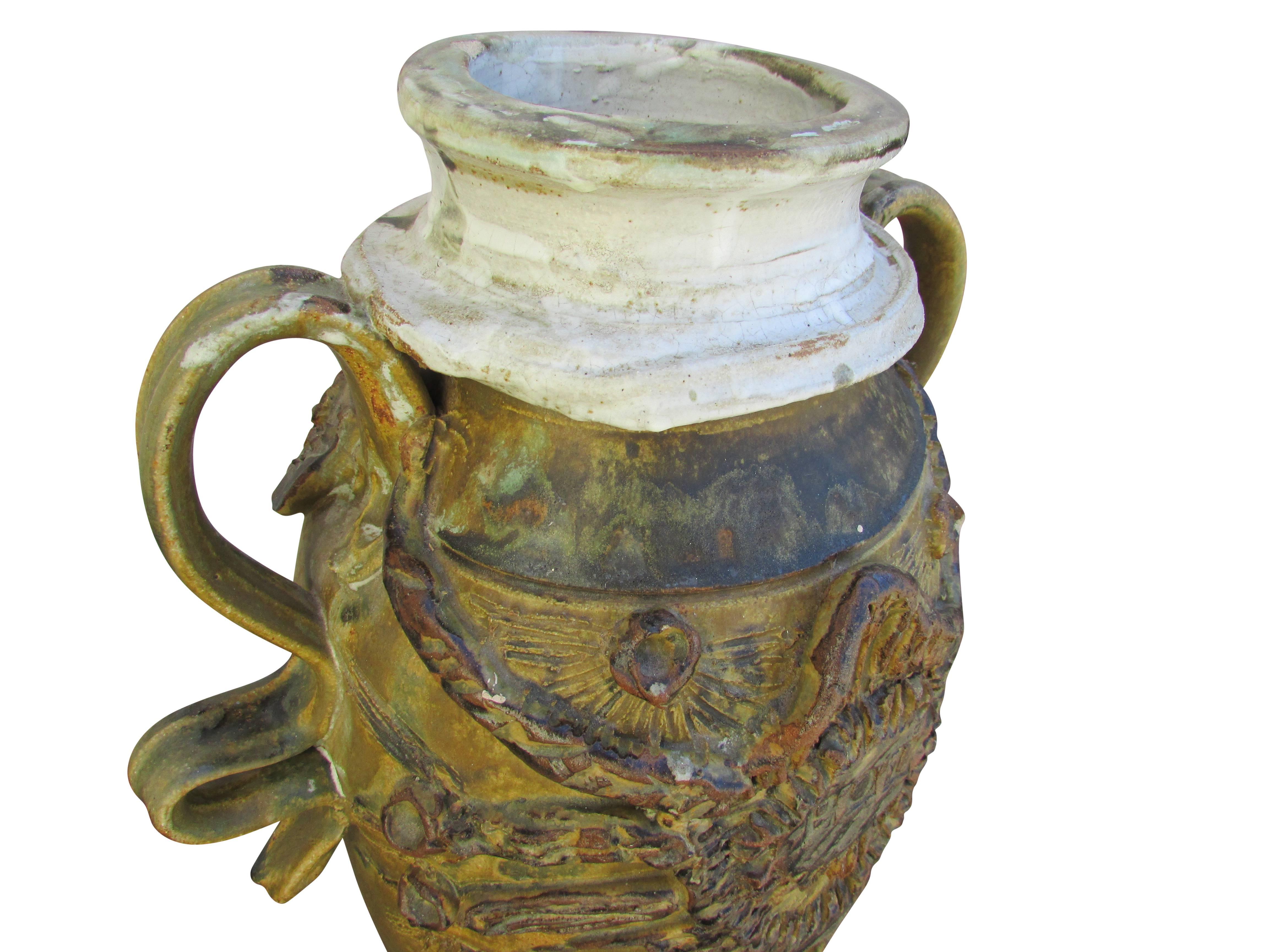 Pottery Midcentury Ceramic “Pot” Vase For Sale