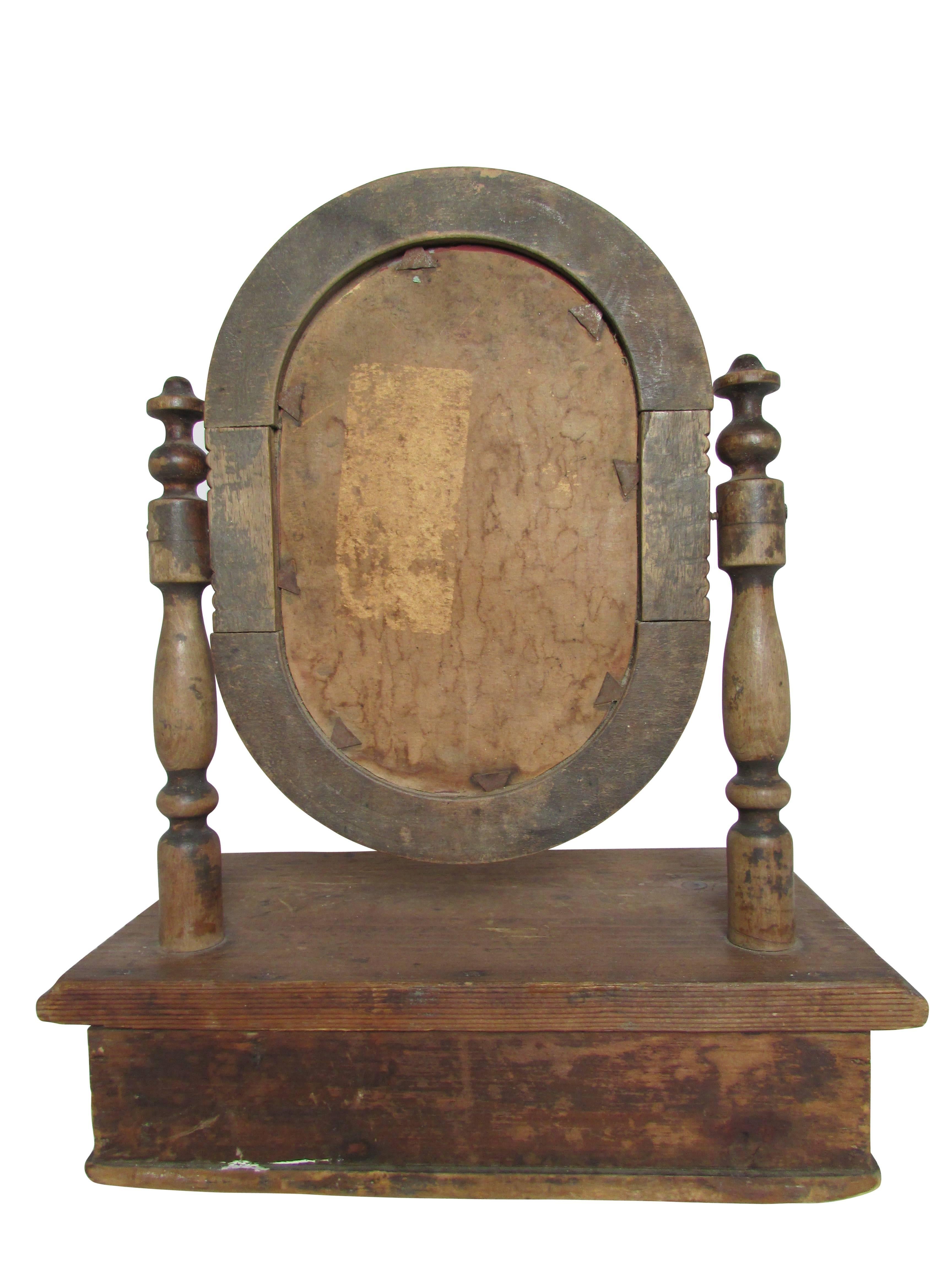 19th Century French Vanity Mirror with Drawer 1