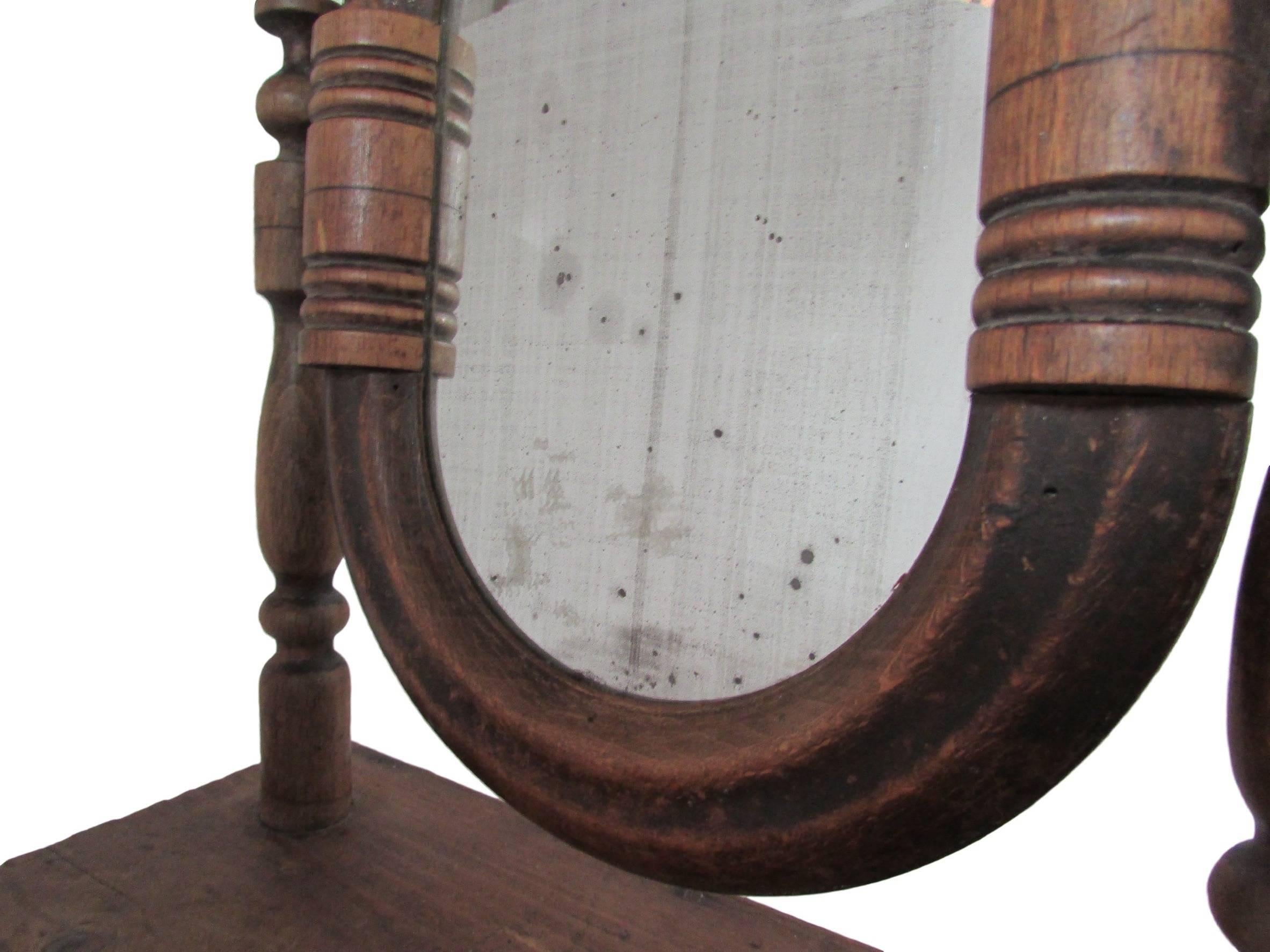 19th Century French Vanity Mirror with Drawer 2