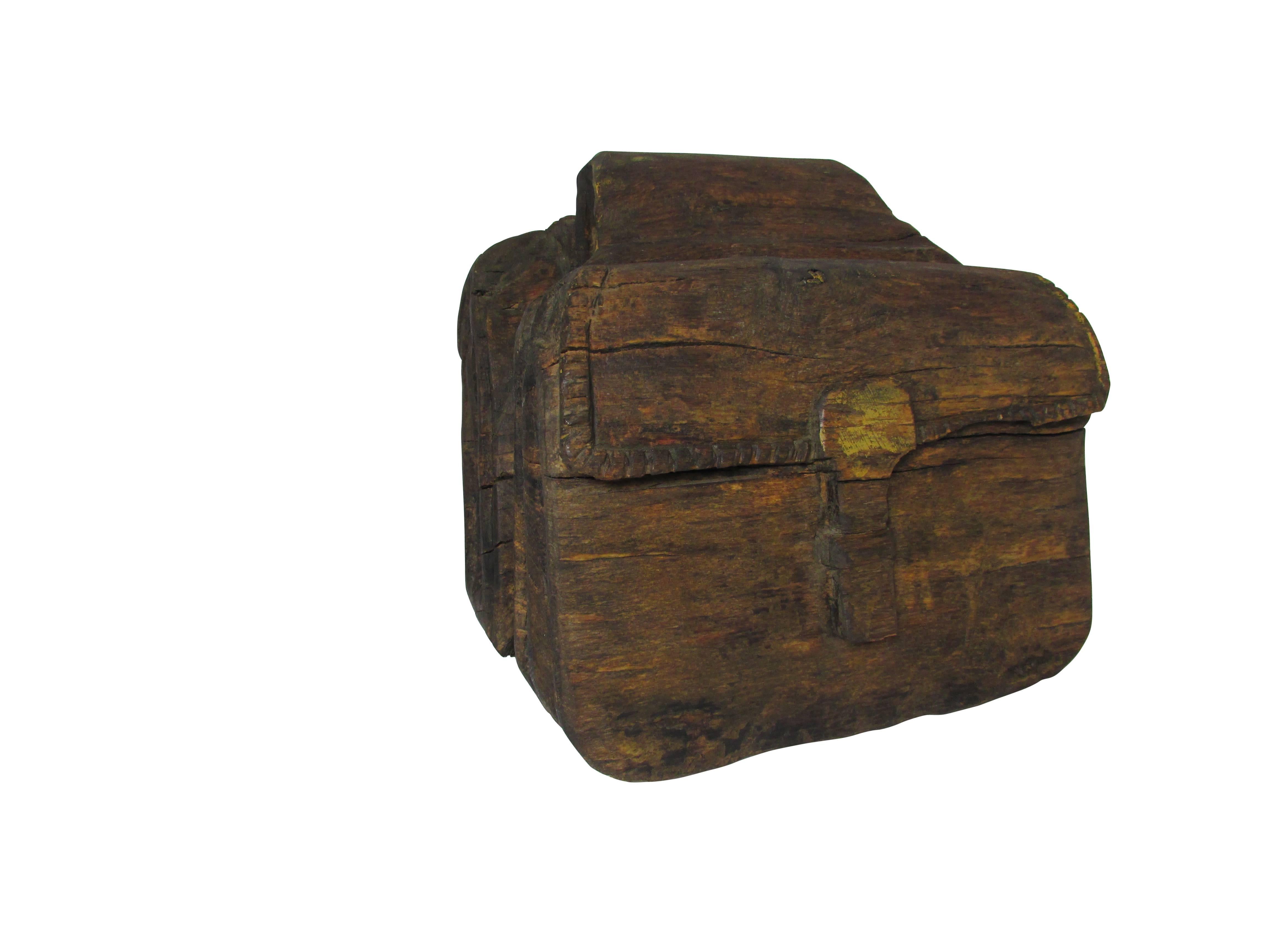 “Ol’ Saddle Bags” hand-carved Folk Art saddle bag sculpture from Oklahoma signed “R. Soloman