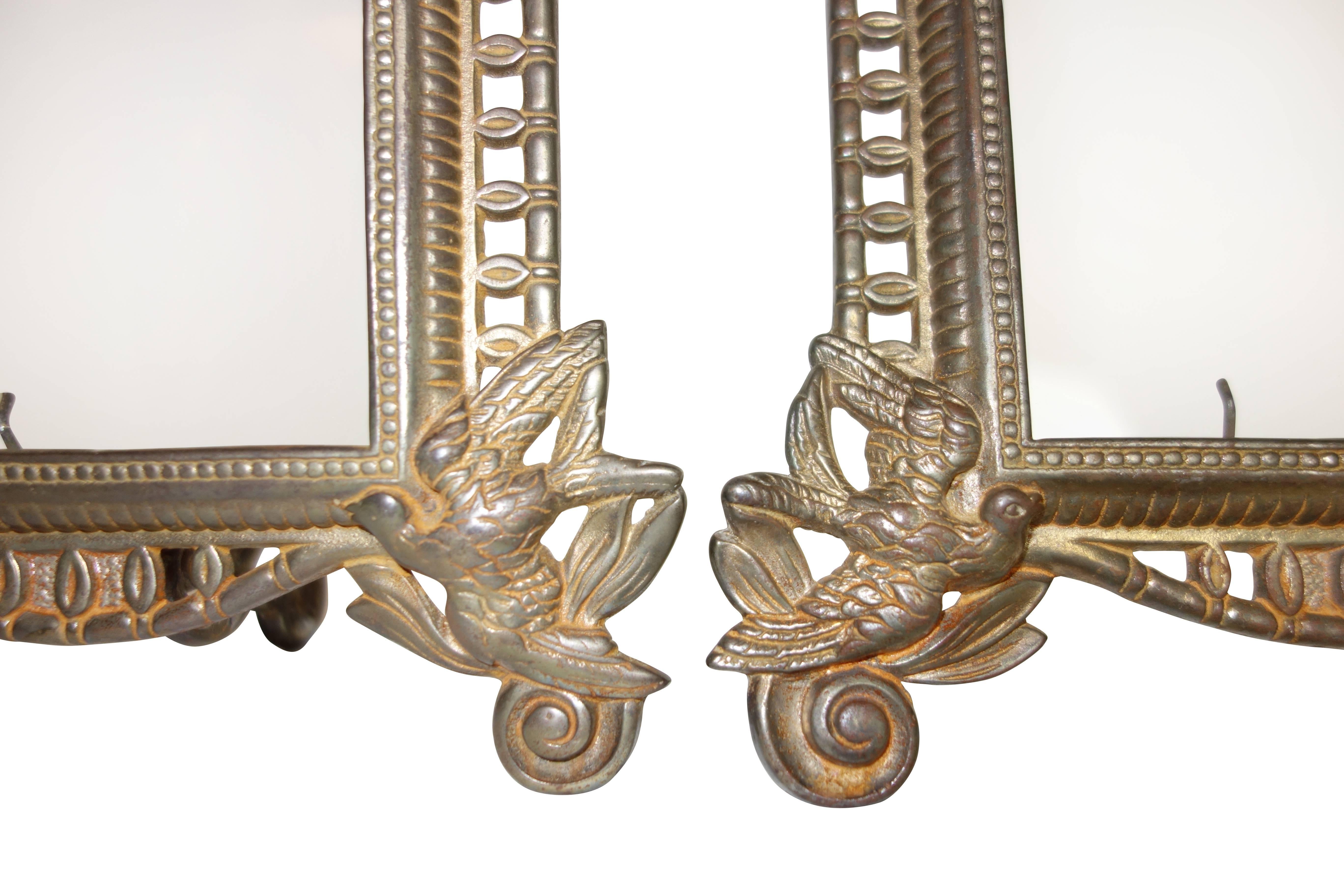 Pair of 19th Century French Gilt Frames with Dogs and Birds 5