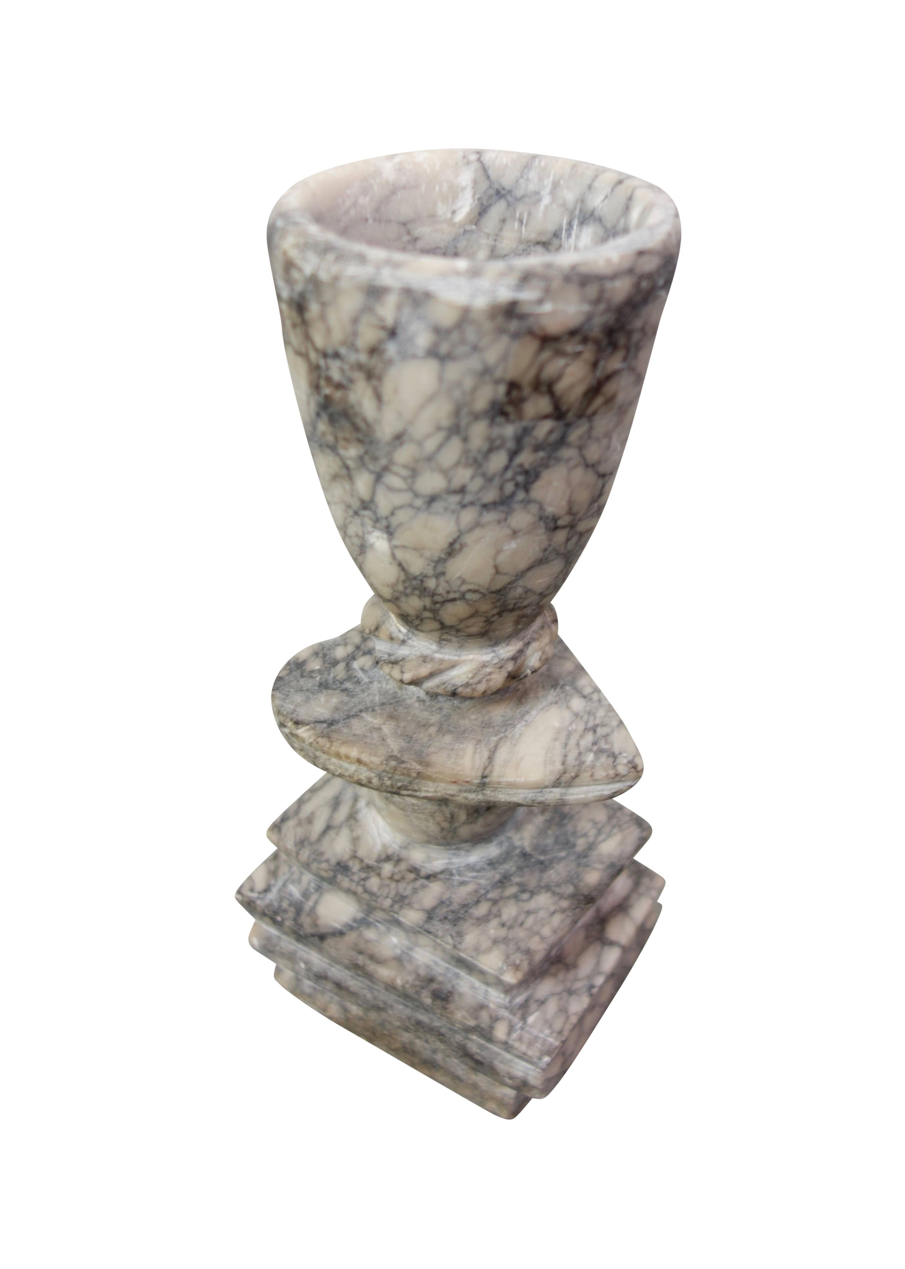 Unknown Handmade Marble Lover's Heart Goblet