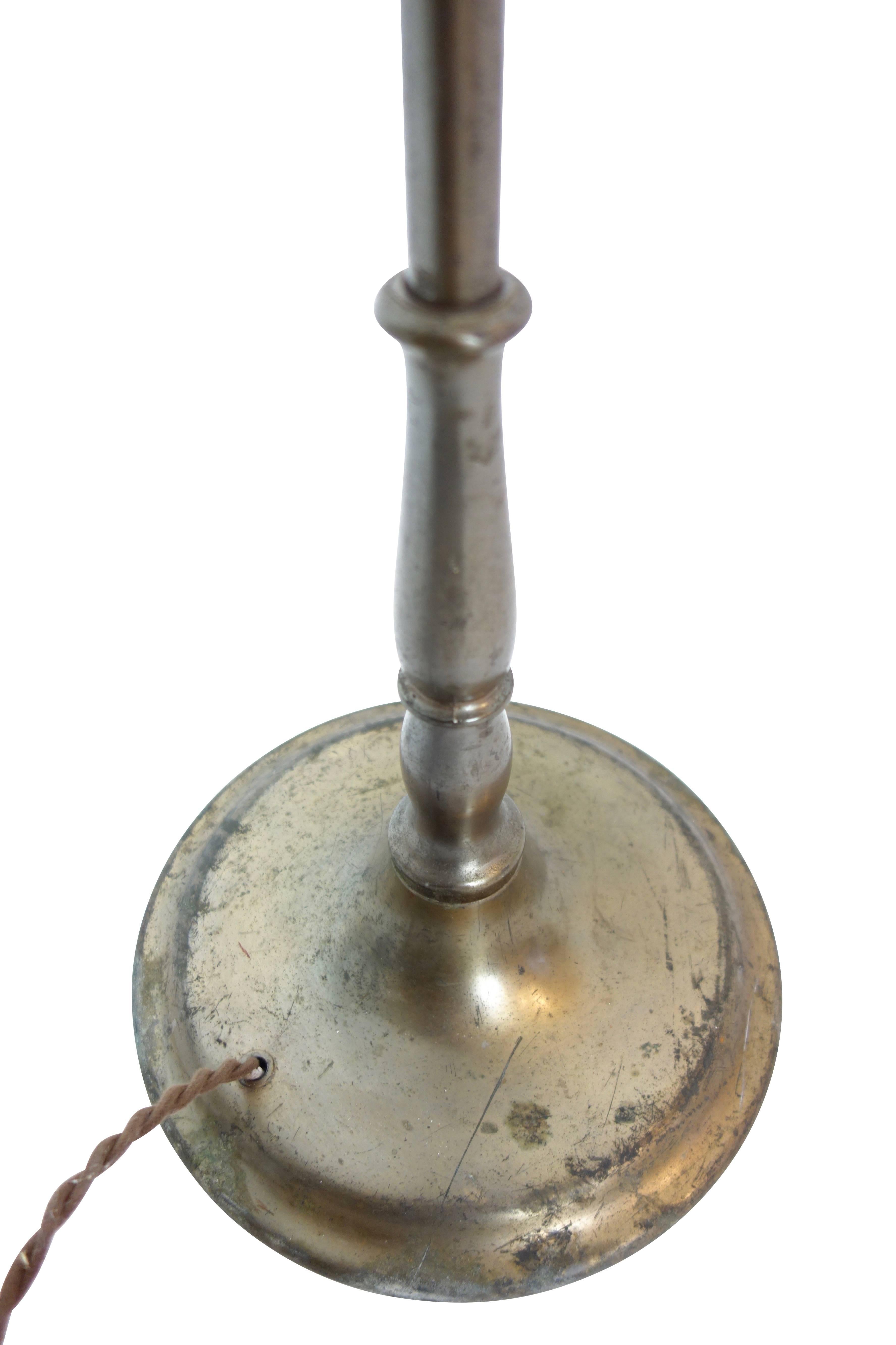 Mid-20th Century Brass Torchiere Floor Lamp