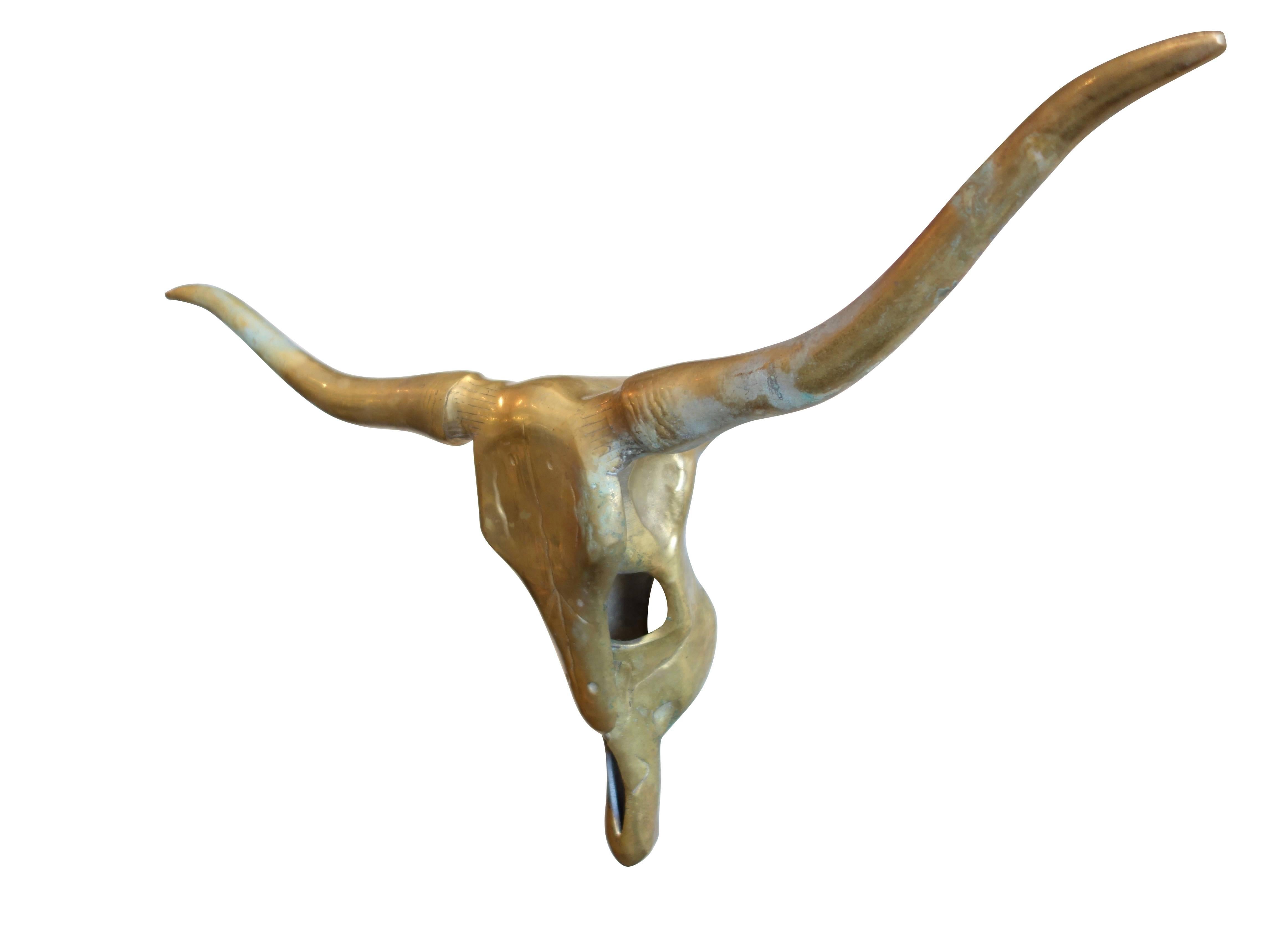 brass cow skull