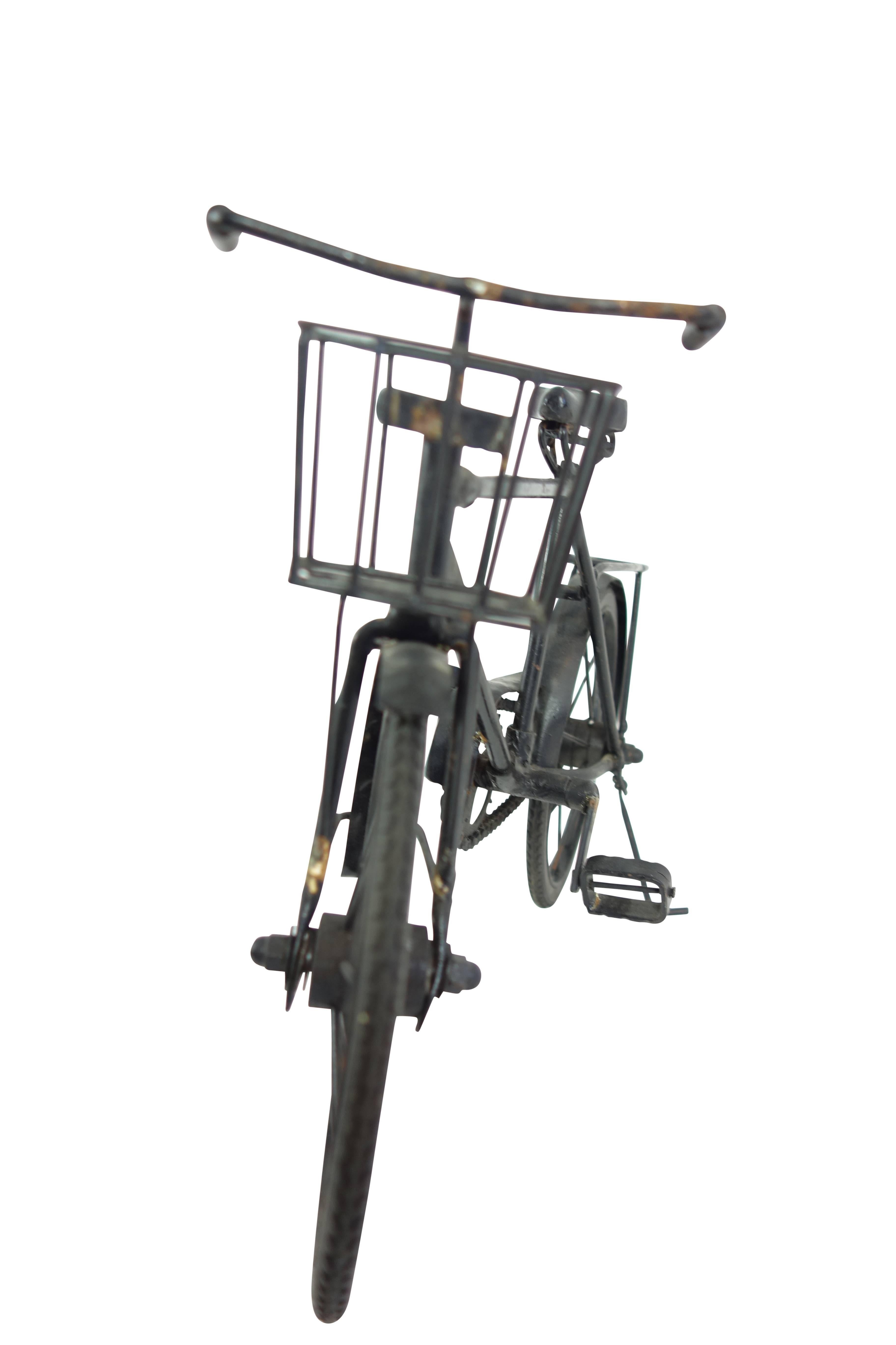 Metal Folk Art Mini Bicycle For Sale