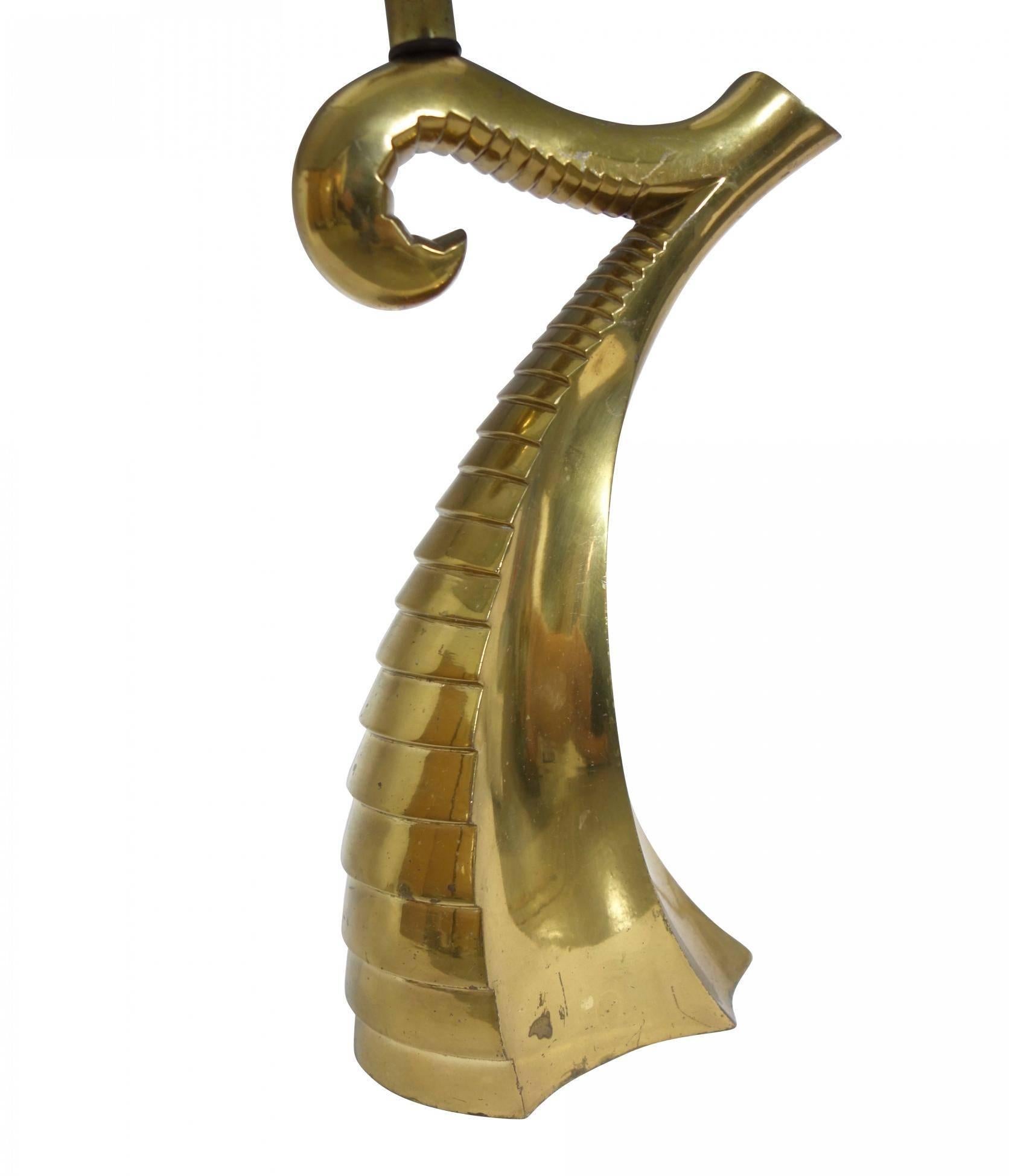 Unknown Brass Tentacle Table Lamp For Sale