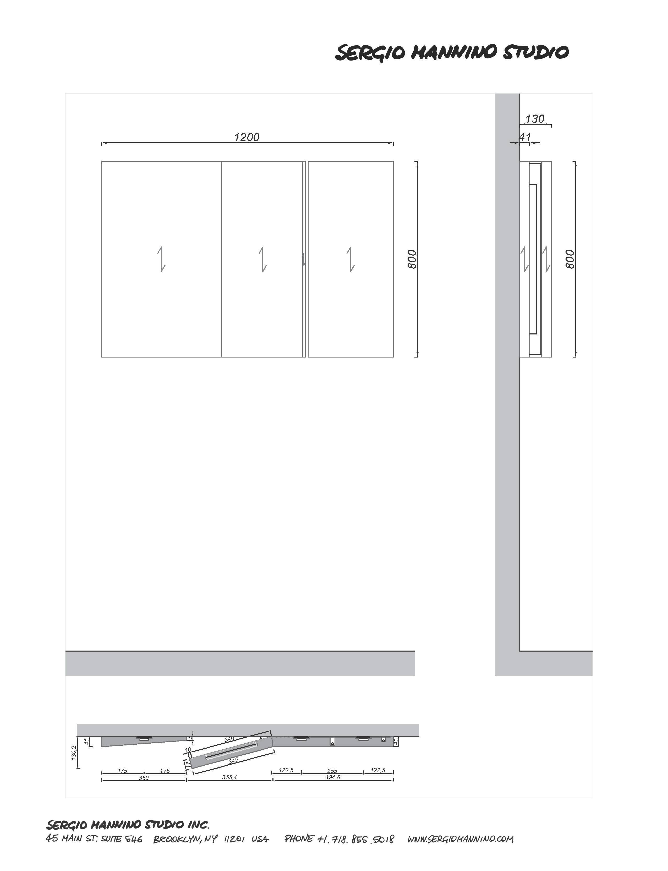 Dear John Light #2, a Wall-Mounted Sconce Lamp Tribute to John McCracken minimal 2