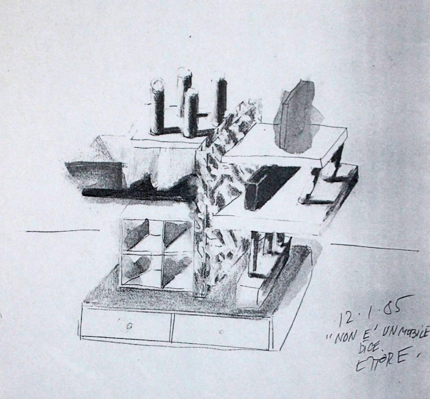 ettore sottsass bookshelf