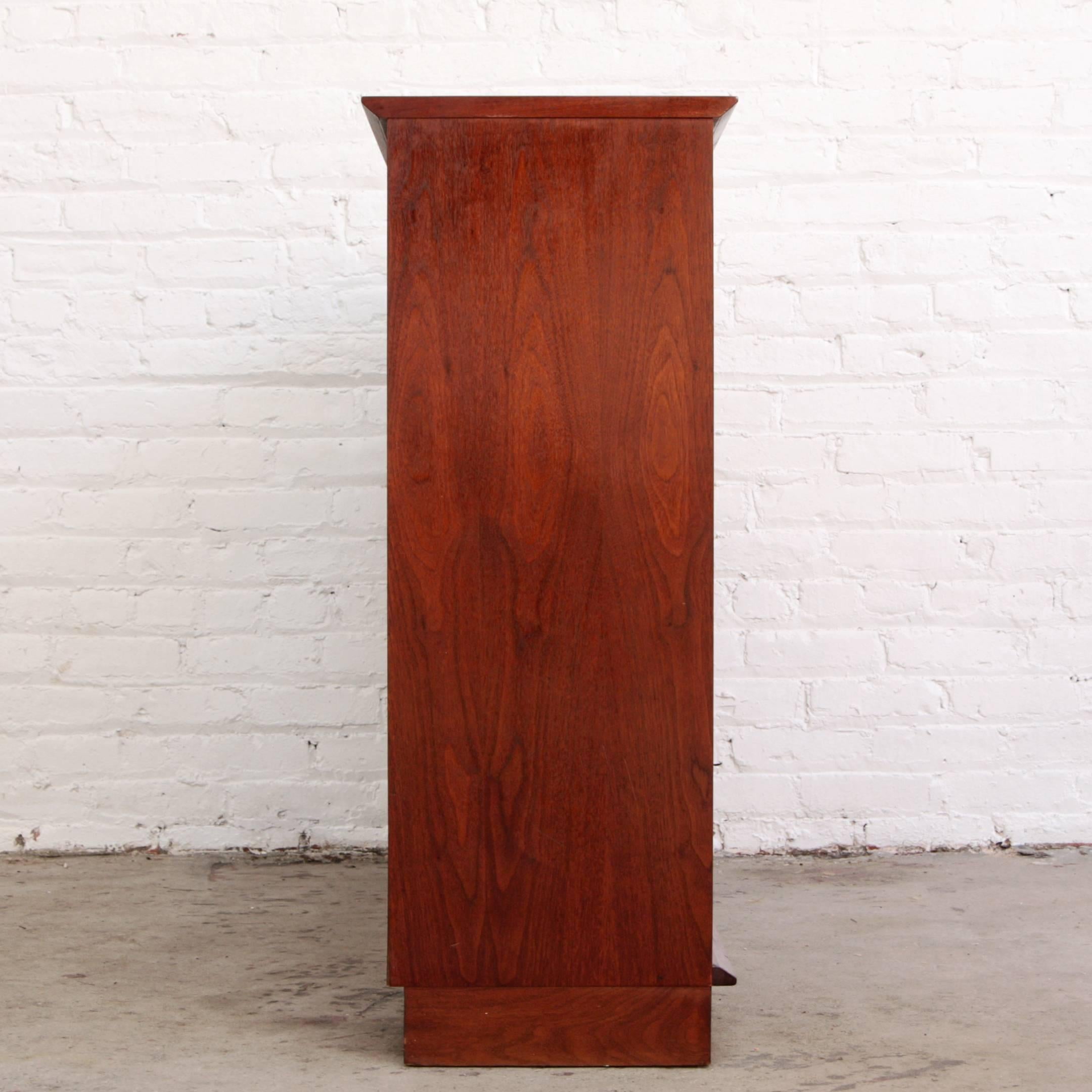 Harvey Probber Mahogany Sideboard Cabinet with Cane Doors In Good Condition In Brooklyn, NY