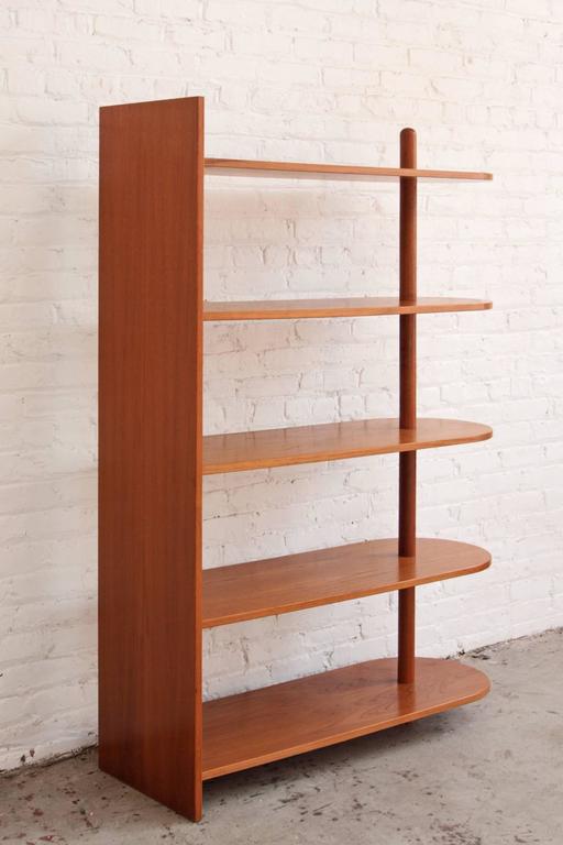 Danish Teak Bookcase Freestanding Shelves at 1stdibs