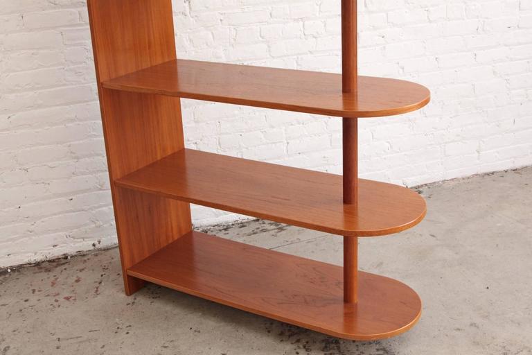 Danish Teak Bookcase Freestanding Shelves at 1stdibs