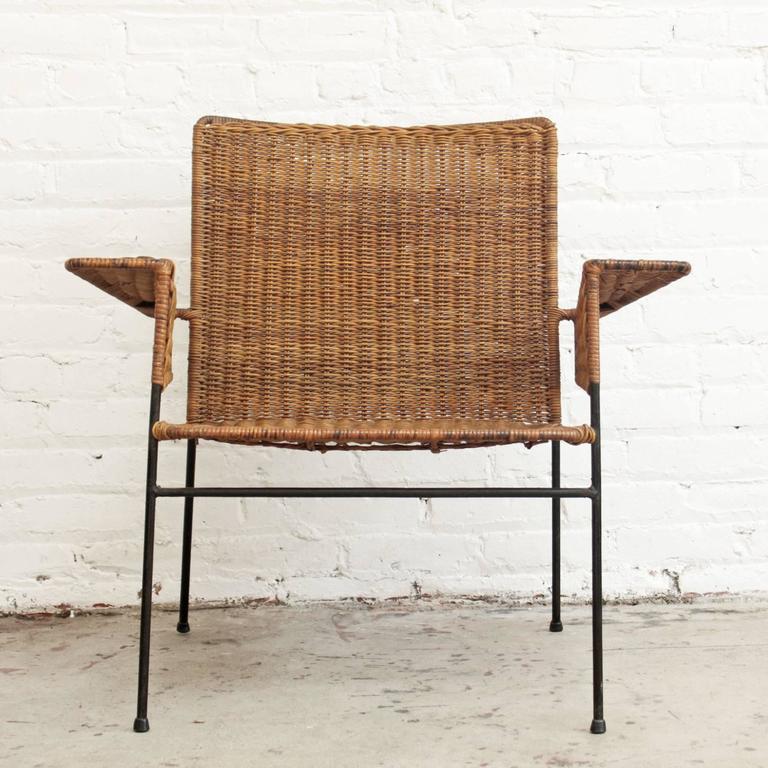 Van Keppel Green Wicker And Wrought Iron Chair Van Keppel Green Wicker And Wrought Iron Chair