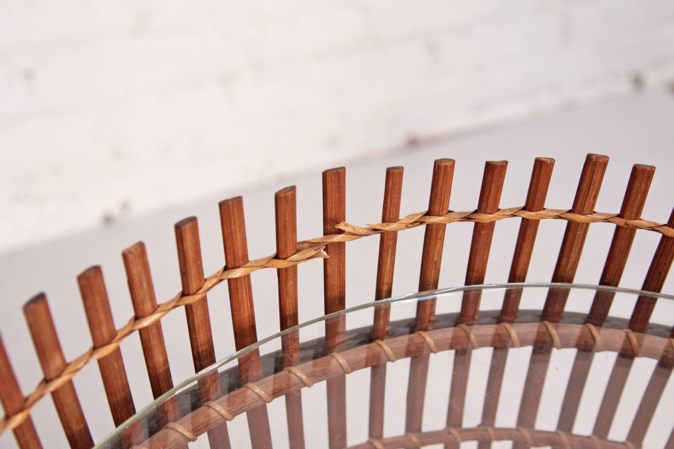 Pair of Fish Trap End Tables Franco Albini Attributed 1