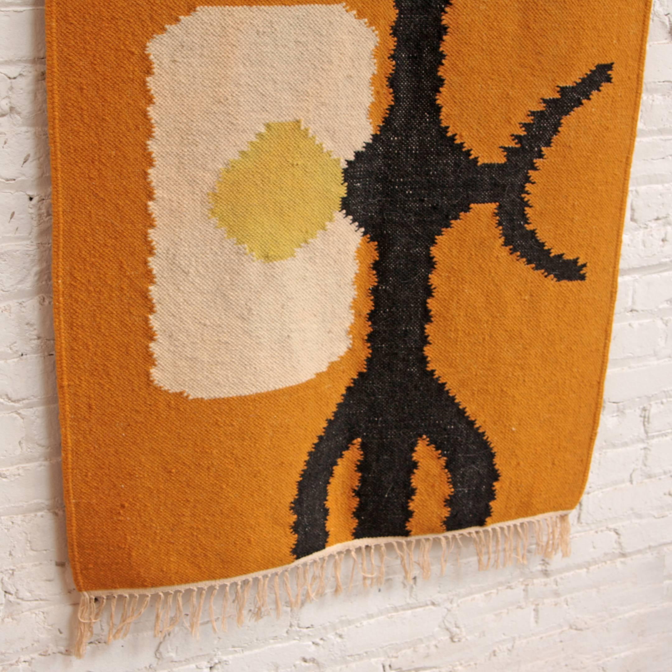European Midcentury Modernist Abstract Rug For Sale