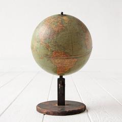 1908 Peerless World Globe Antique Primitive