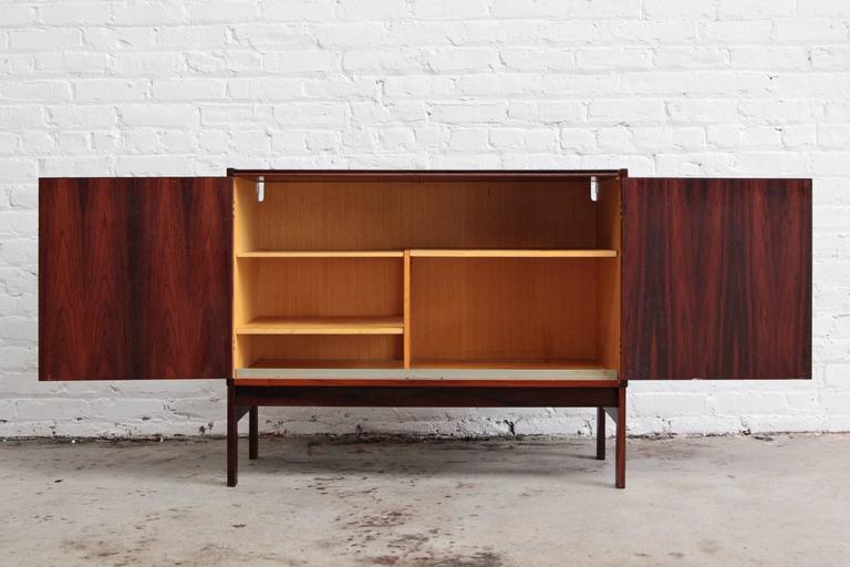 Rosewood Media Console H. G. Furniture, Denmark at 1stdibs