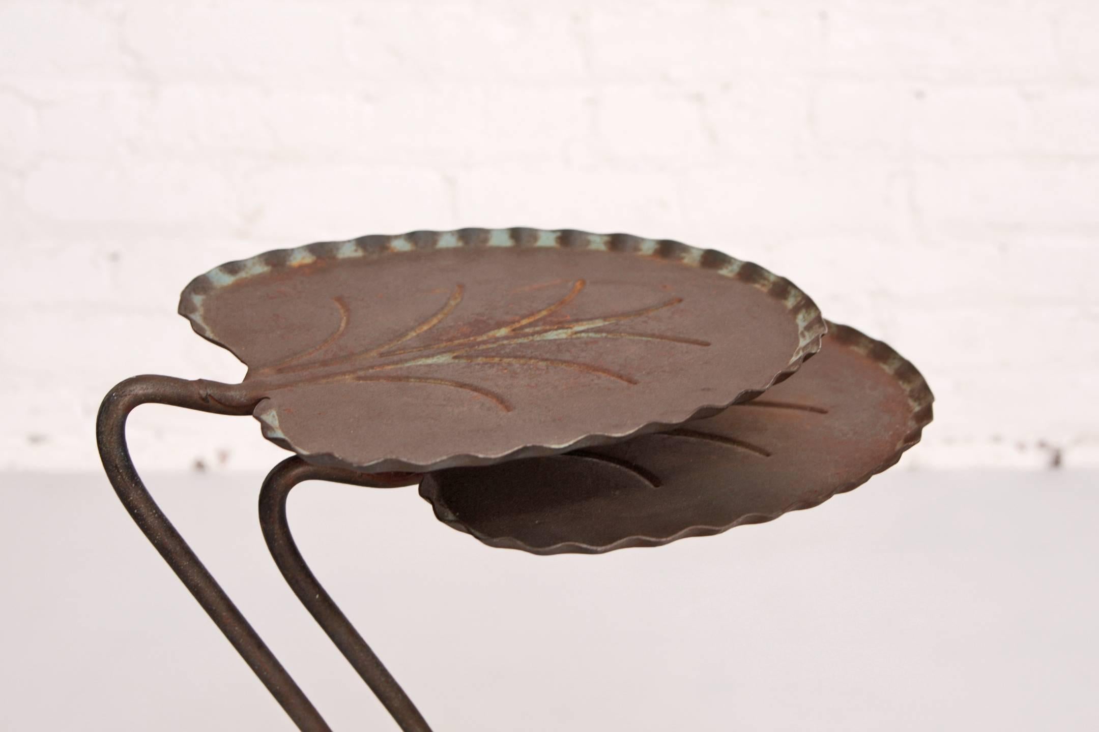 American Salterini Wrought Iron Lily Pad Nesting Tables