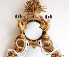 Objet Trouve Double Loop Round Gold Mirror