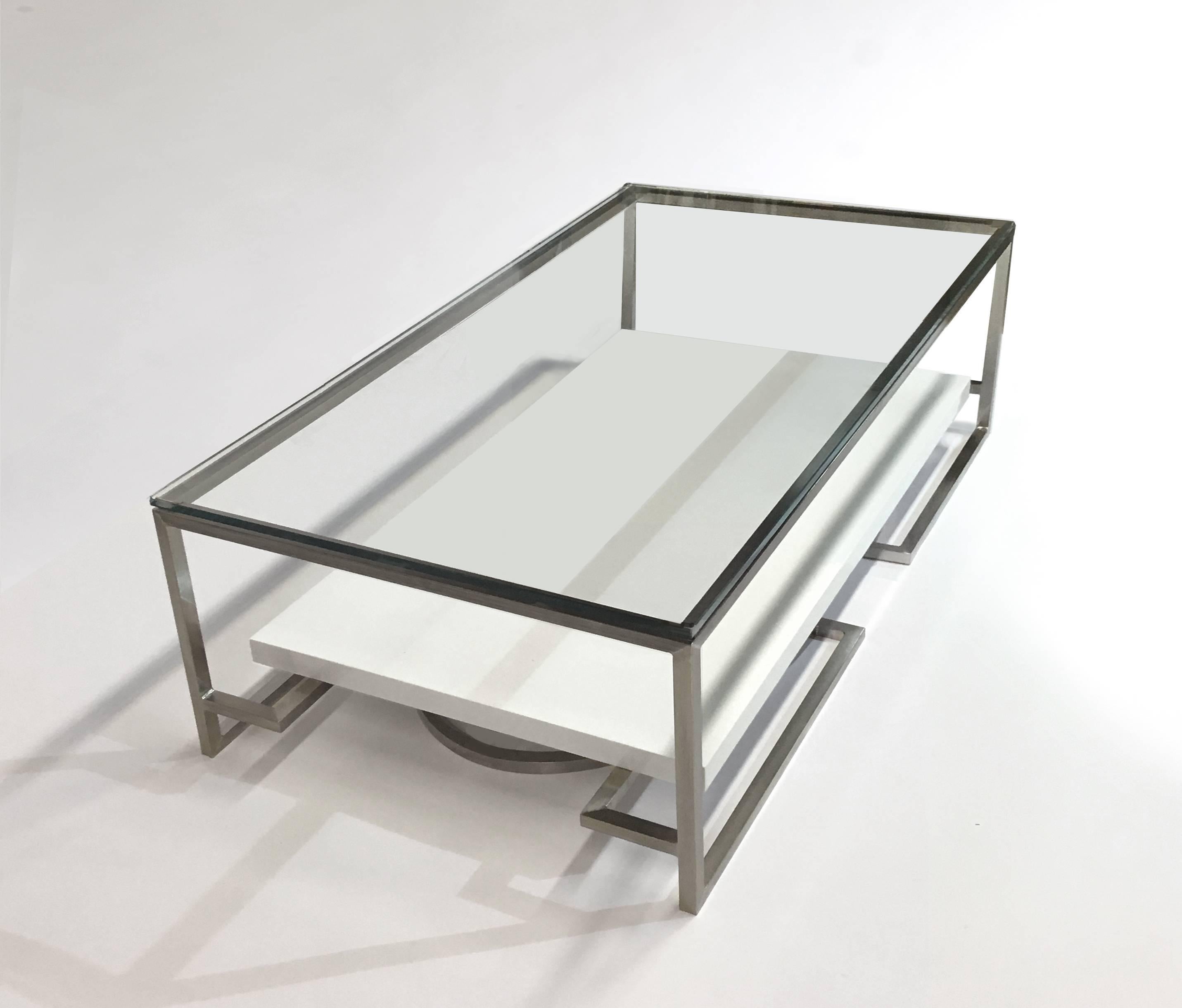 Plated Modern CD Coffee Table For Sale