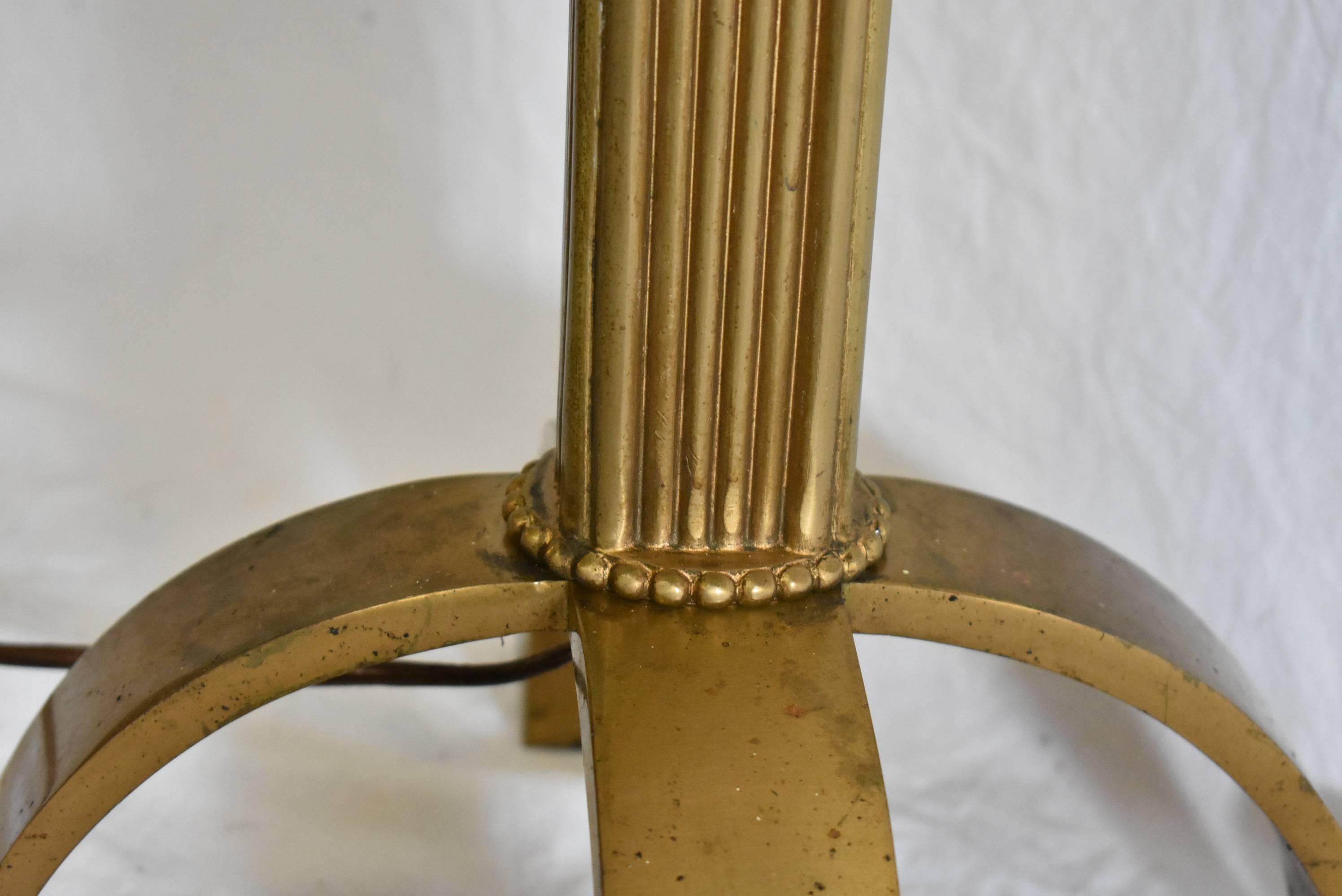 Neoclassical Bronze Five Socket Torchiere Floor Lamp Floral Openwork Details 4