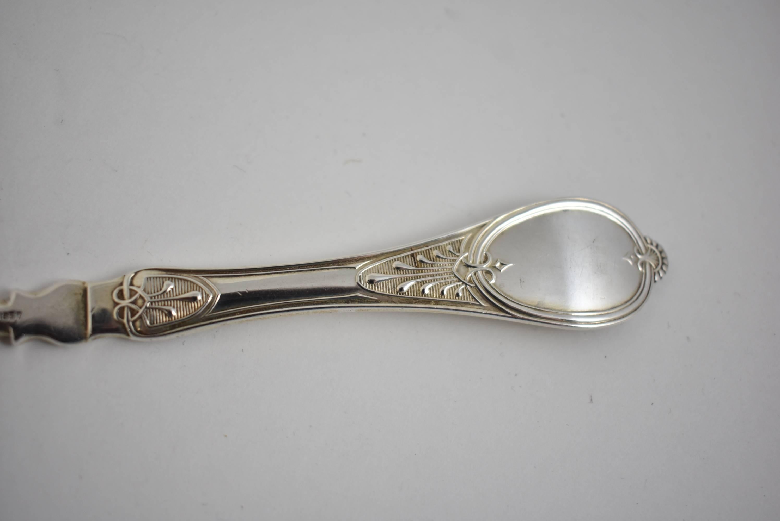 19th Century Antique Tiffany & Co Sterling Cheese Scoop Patent, 1887