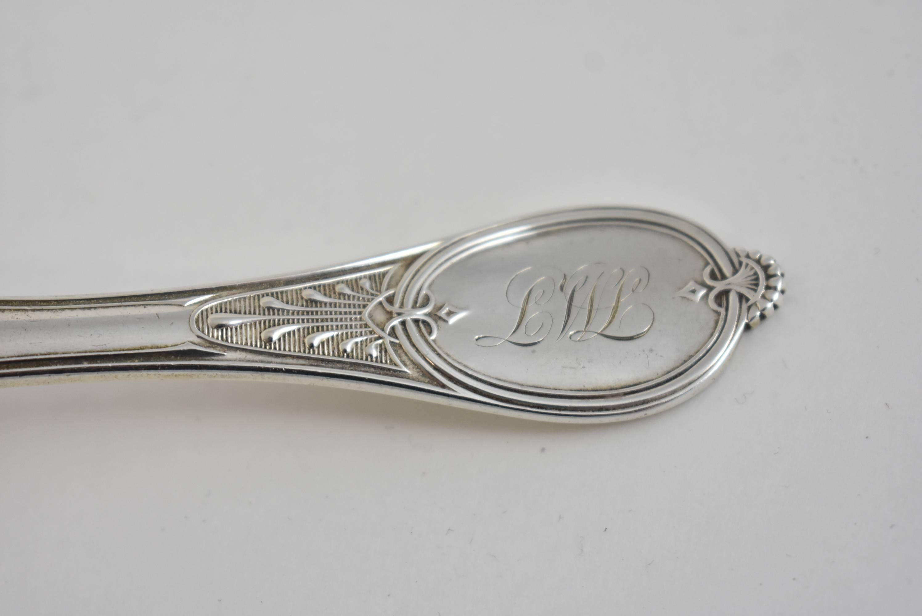 Sterling Silver Antique Tiffany & Co Sterling Cheese Scoop Patent, 1887