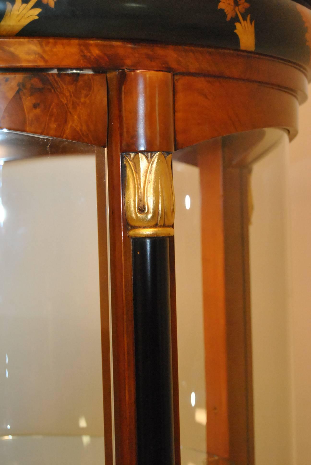 round curio cabinet
