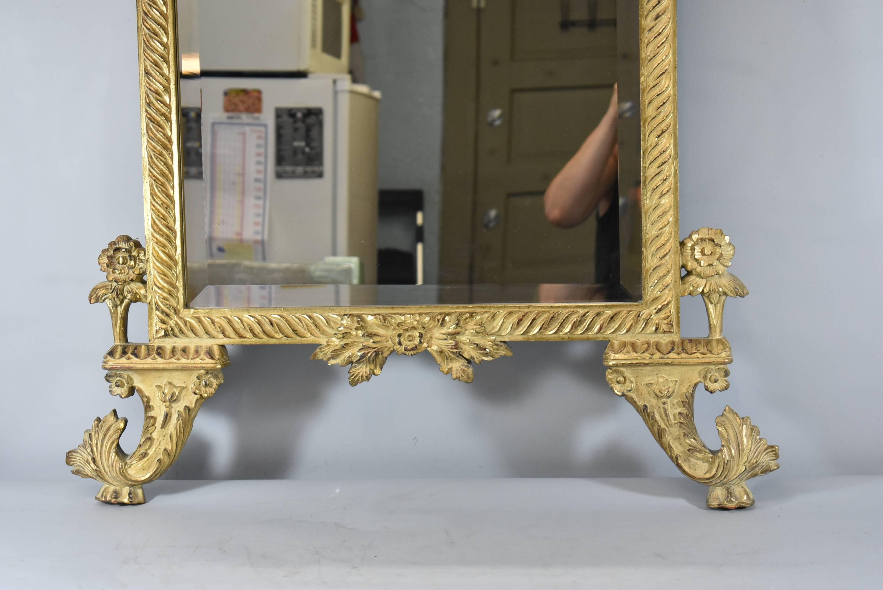 North American Gilded Beveled French Style Mirror by John Richard For Sale