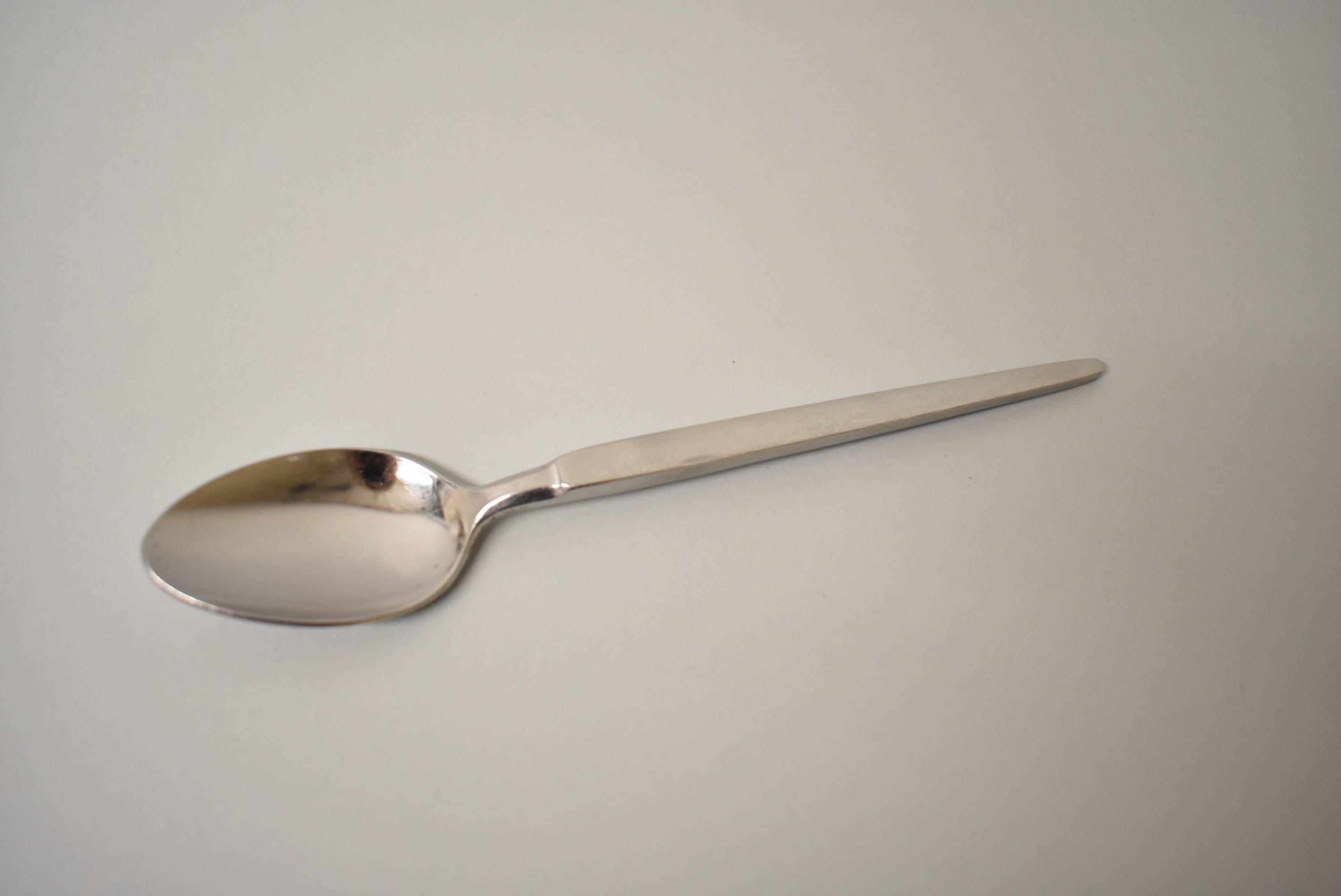 Mid-Century Modern 125 Piece Stanley Roberts Stainless Steel 