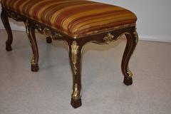 Italian Stool or Bench by Angelo Cappellini Carved Shell Details