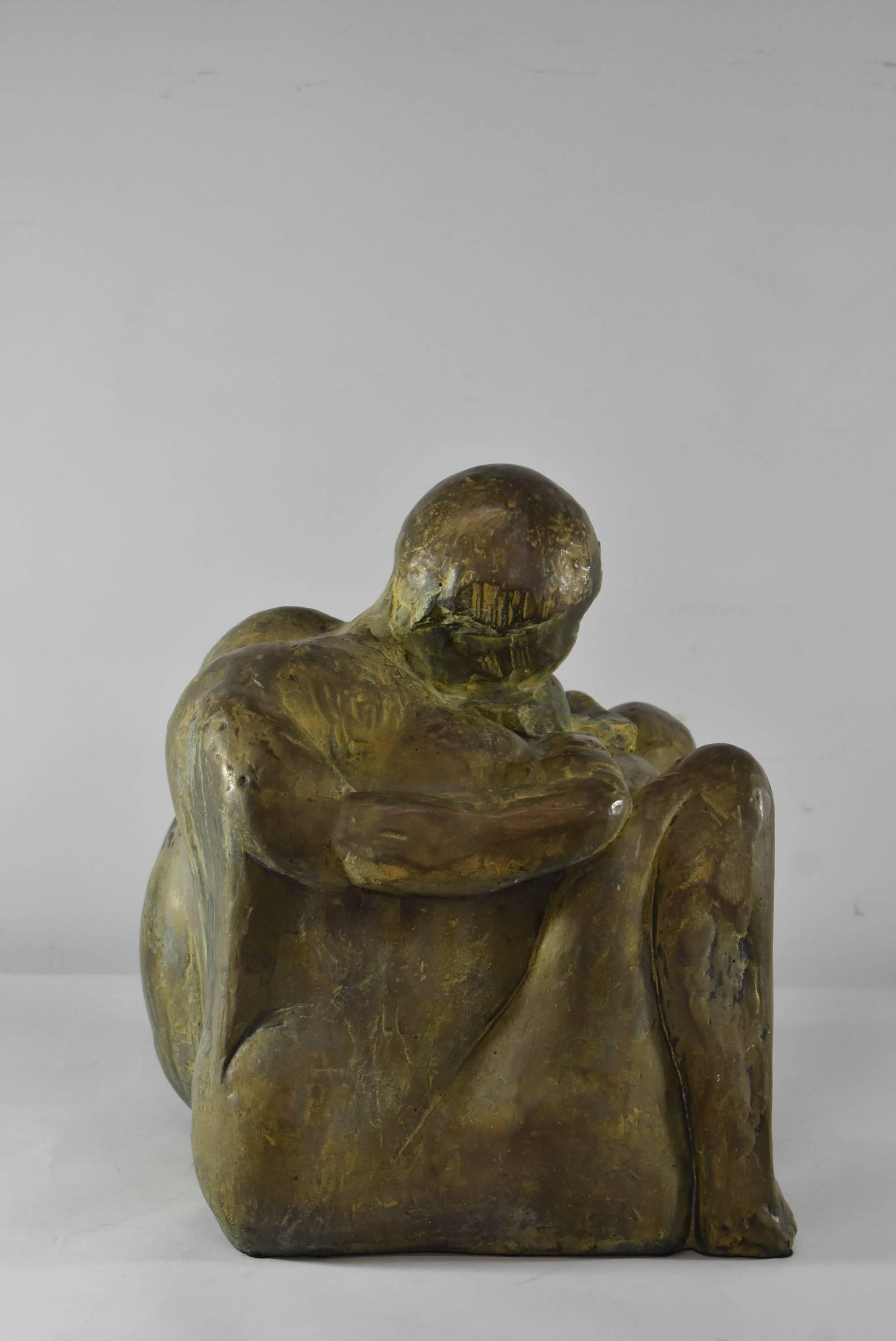 Mid-20th Century Modern Bronze Sculpture Signed and Numbered by Leonard Schwartz 
