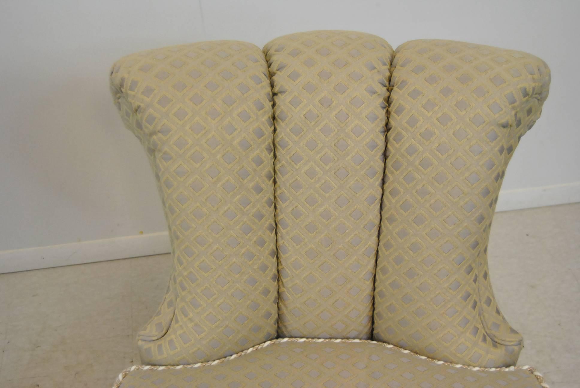 Regency Pair of Upholstered Armless Chairs by Century Furniture Company