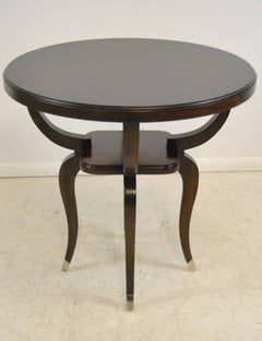 Walnut Parisian End Table with Inlaid Top by Robb & Stucky