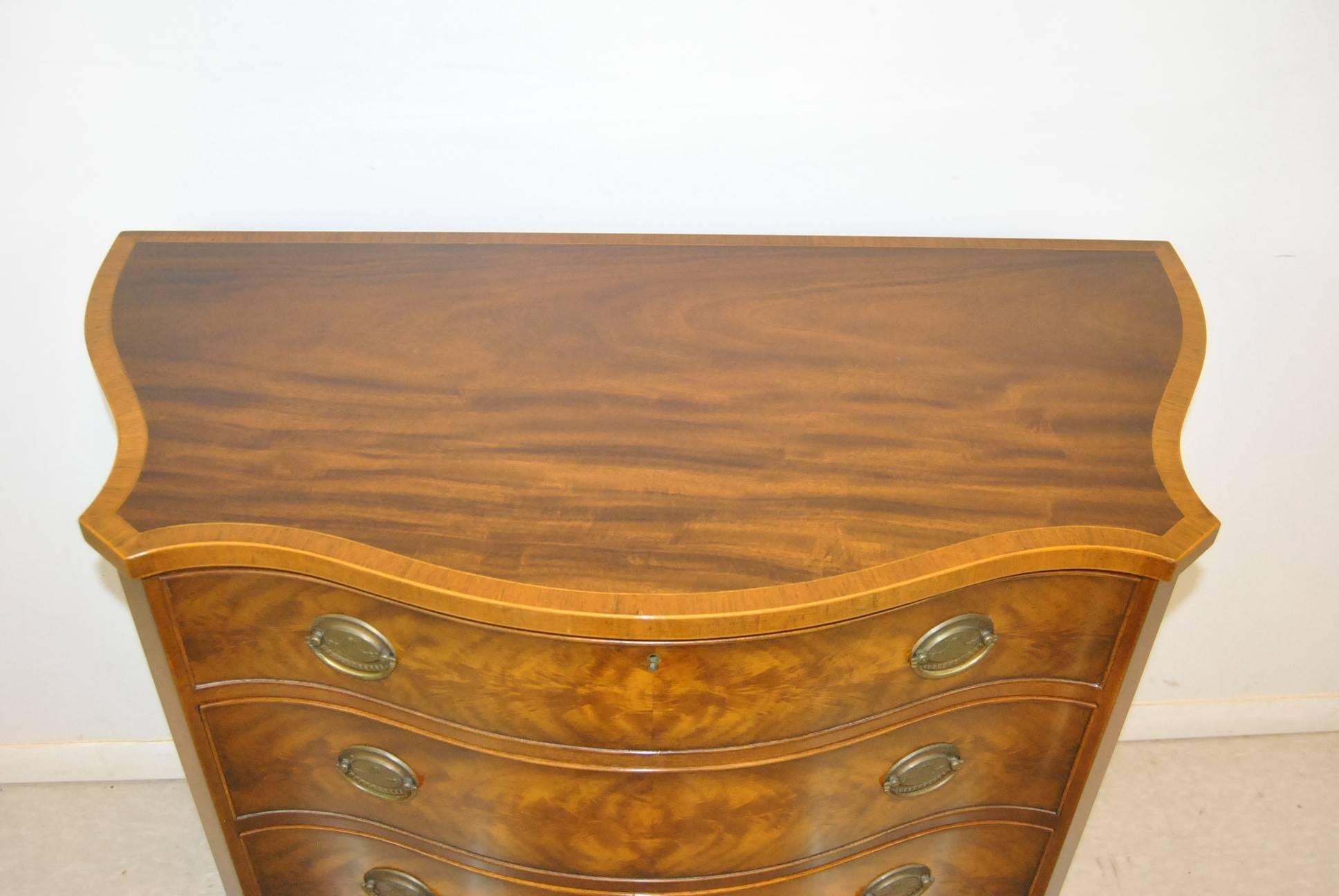 Art Deco Mahogany Three-Drawer Chest by Schmieg & Kotzian Furniture