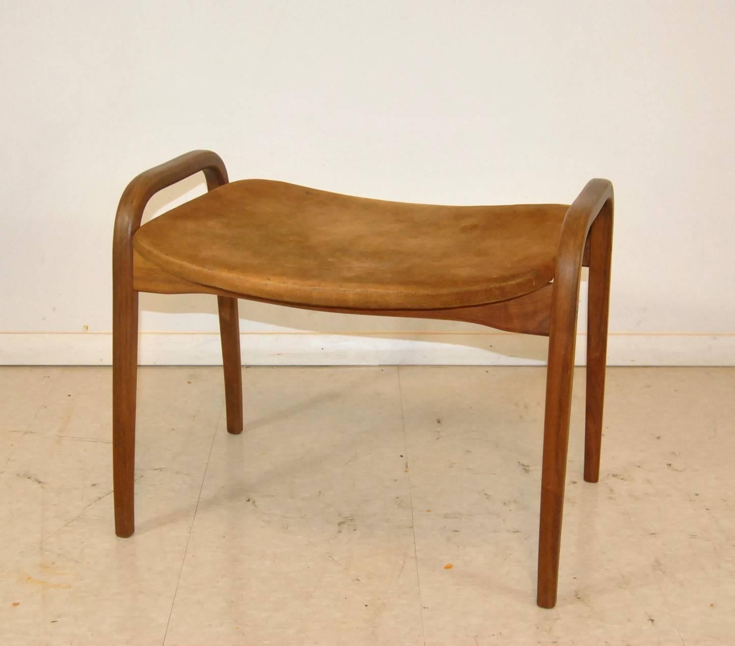 20th Century Lamino Lounge Chair with Footstool Designed by Yngve Ekström for Swedese