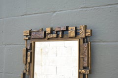 Mid-Century Modern Syroco Brutalist Wall Mirror