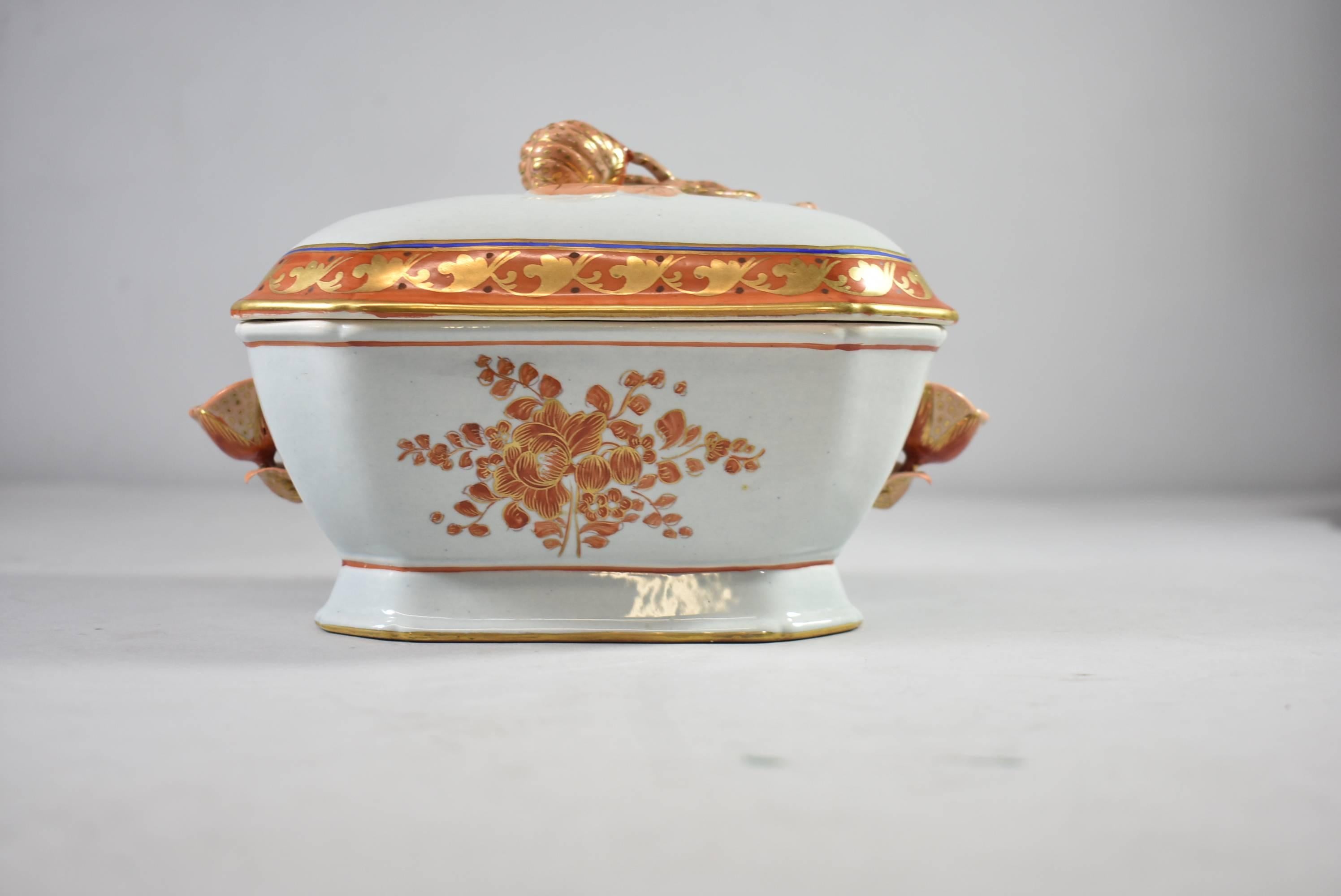 Italian Porcelain Soup Tureen Underplate Att To Mottahedeh Chinese Bouquet2 1