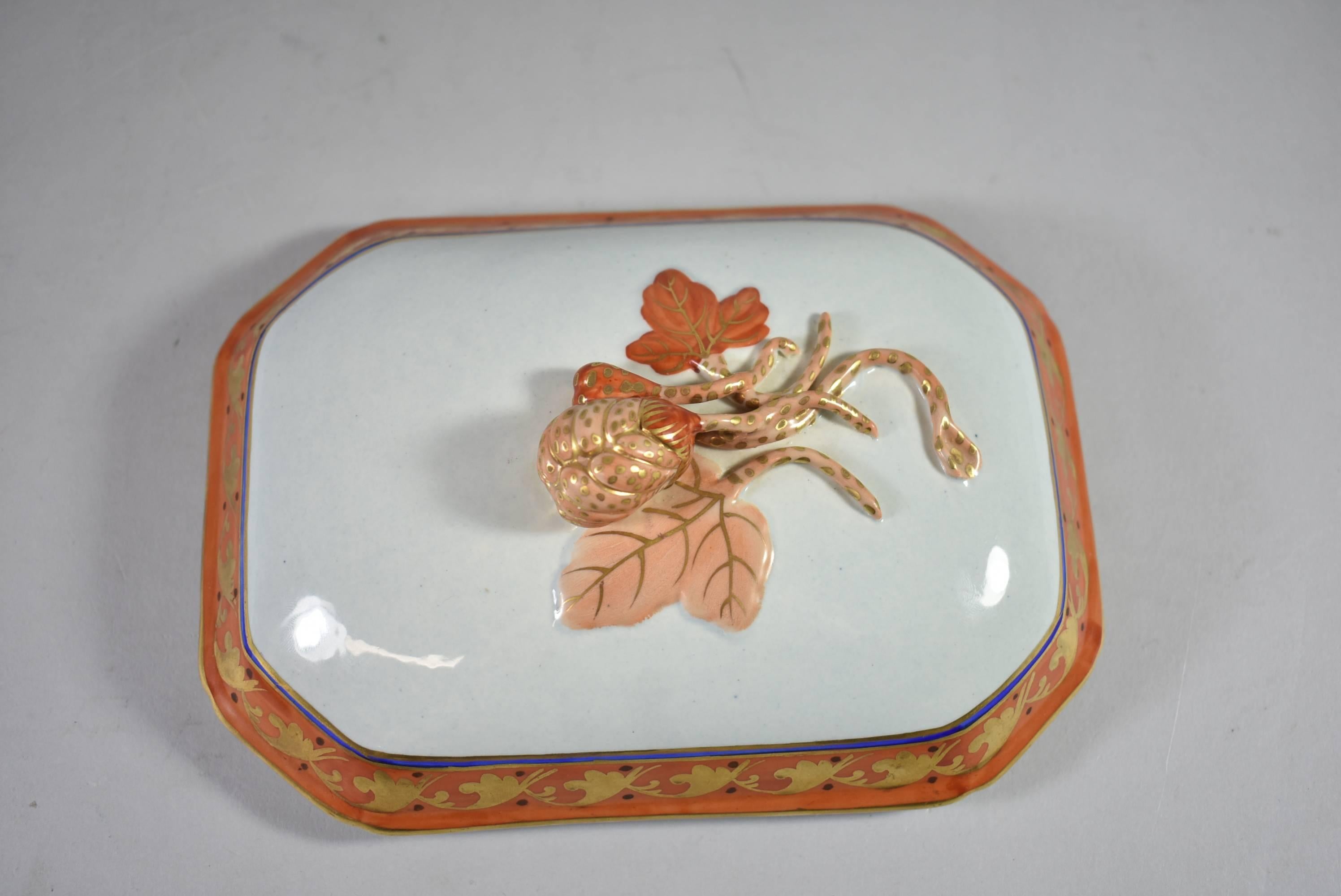 20th Century Italian Porcelain Soup Tureen Underplate Att To Mottahedeh Chinese Bouquet2