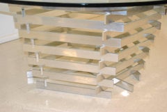 Stacked Aluminum Dining Room Table Base by Paul Mayen