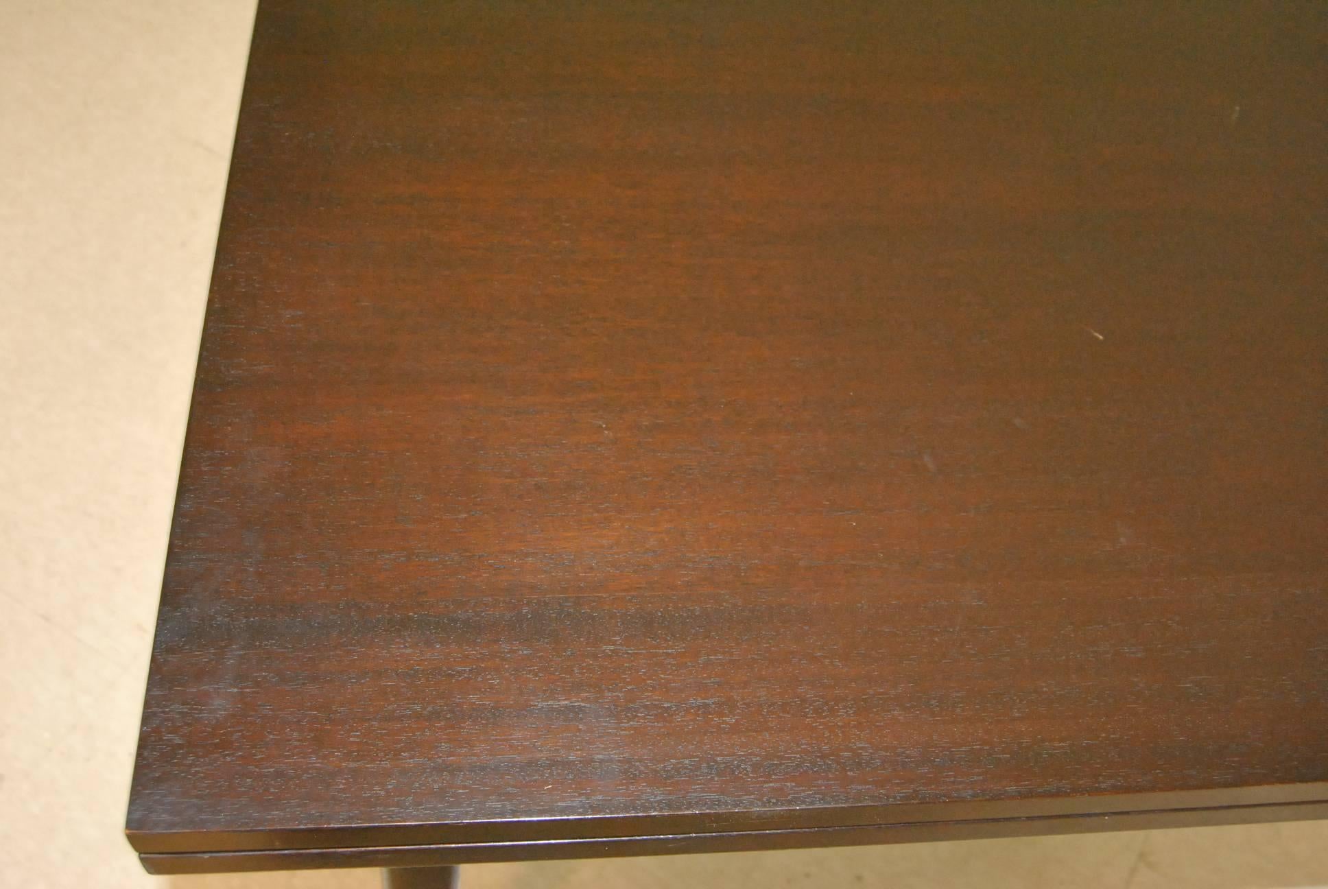Wood Mid Century Ebonized Flip Top Game Table by Edward Wormley for Dunbar