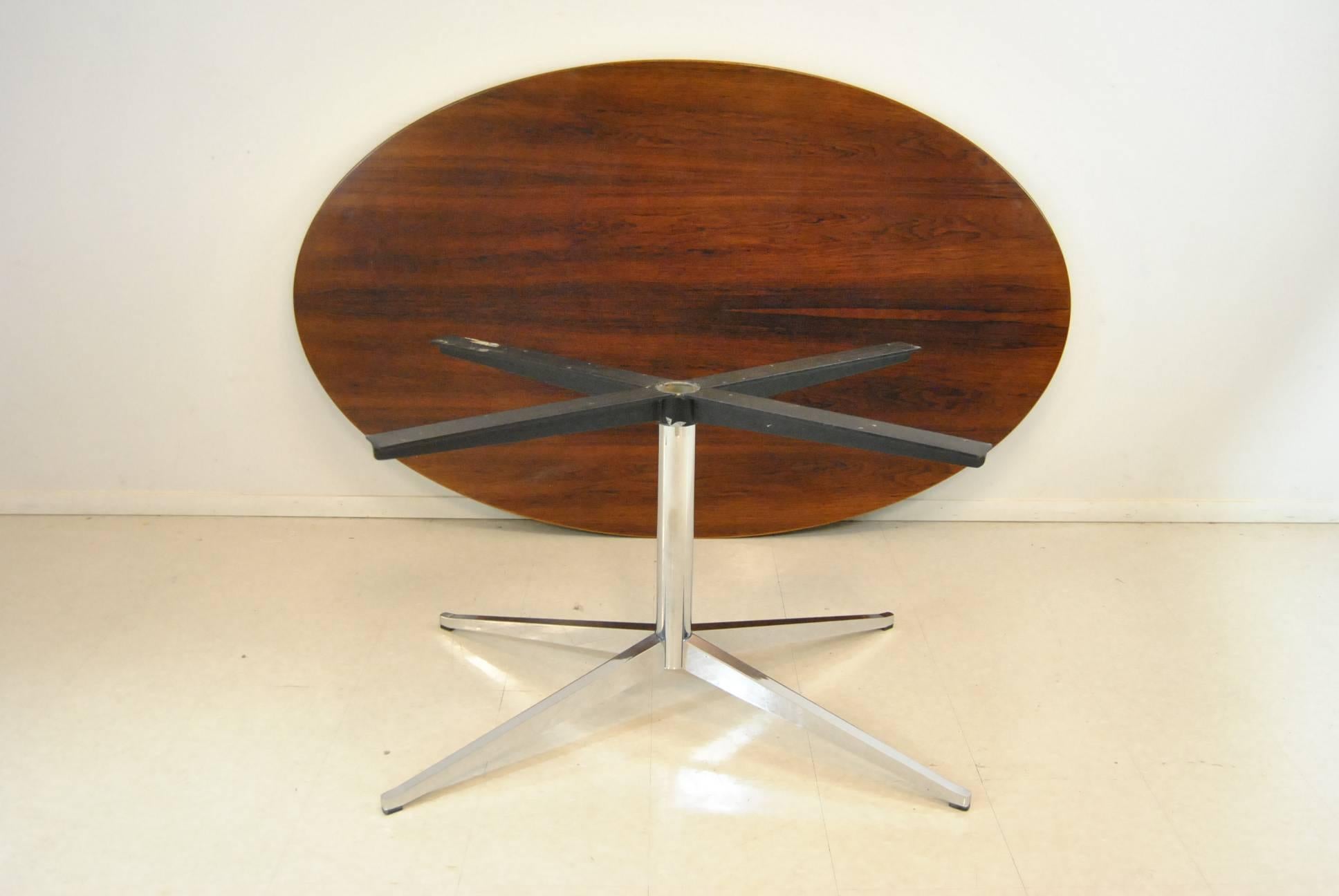 Rosewood Oval Dining Table or Conference Table by Florence Knoll 4