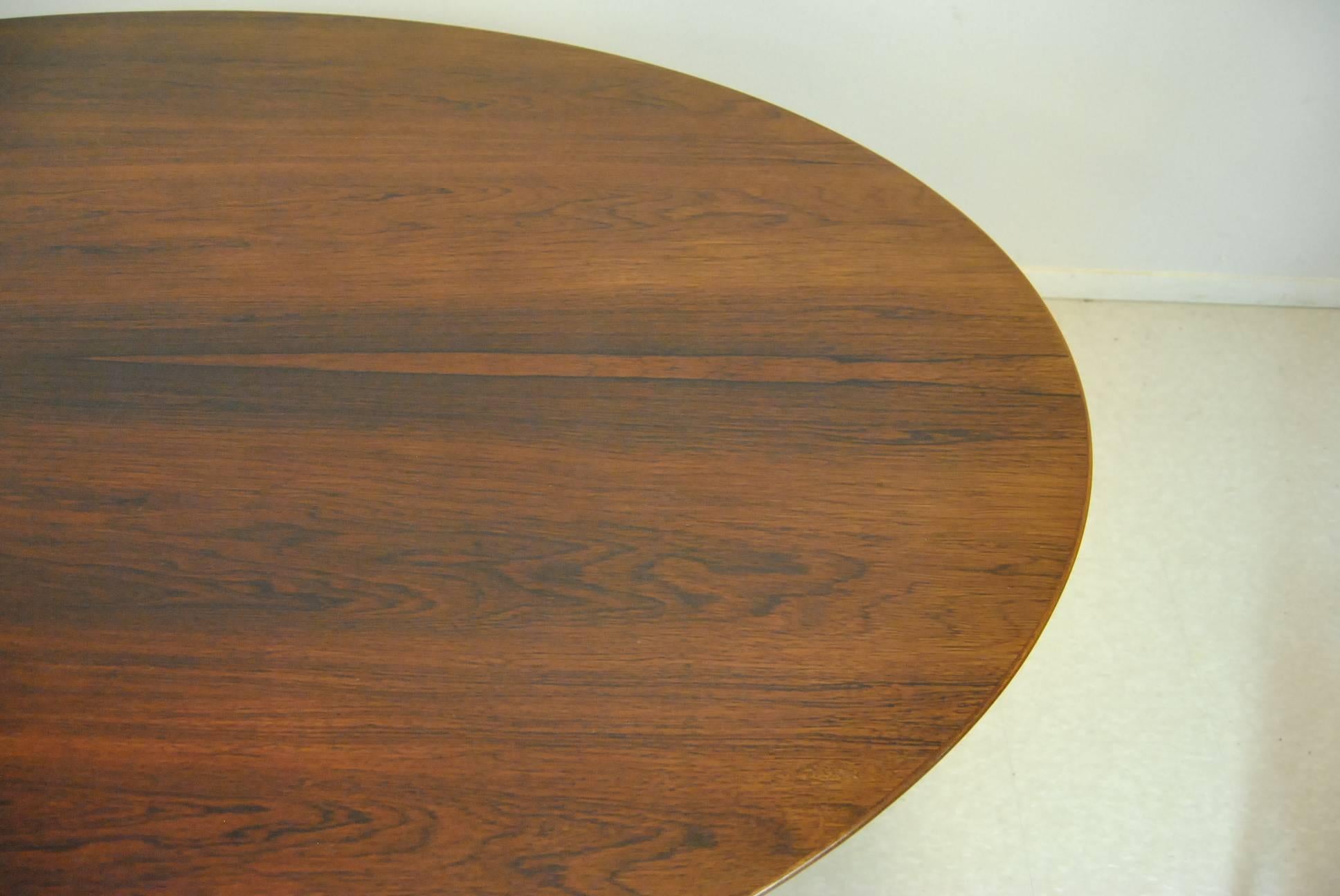 Rosewood Oval Dining Table or Conference Table by Florence Knoll 1