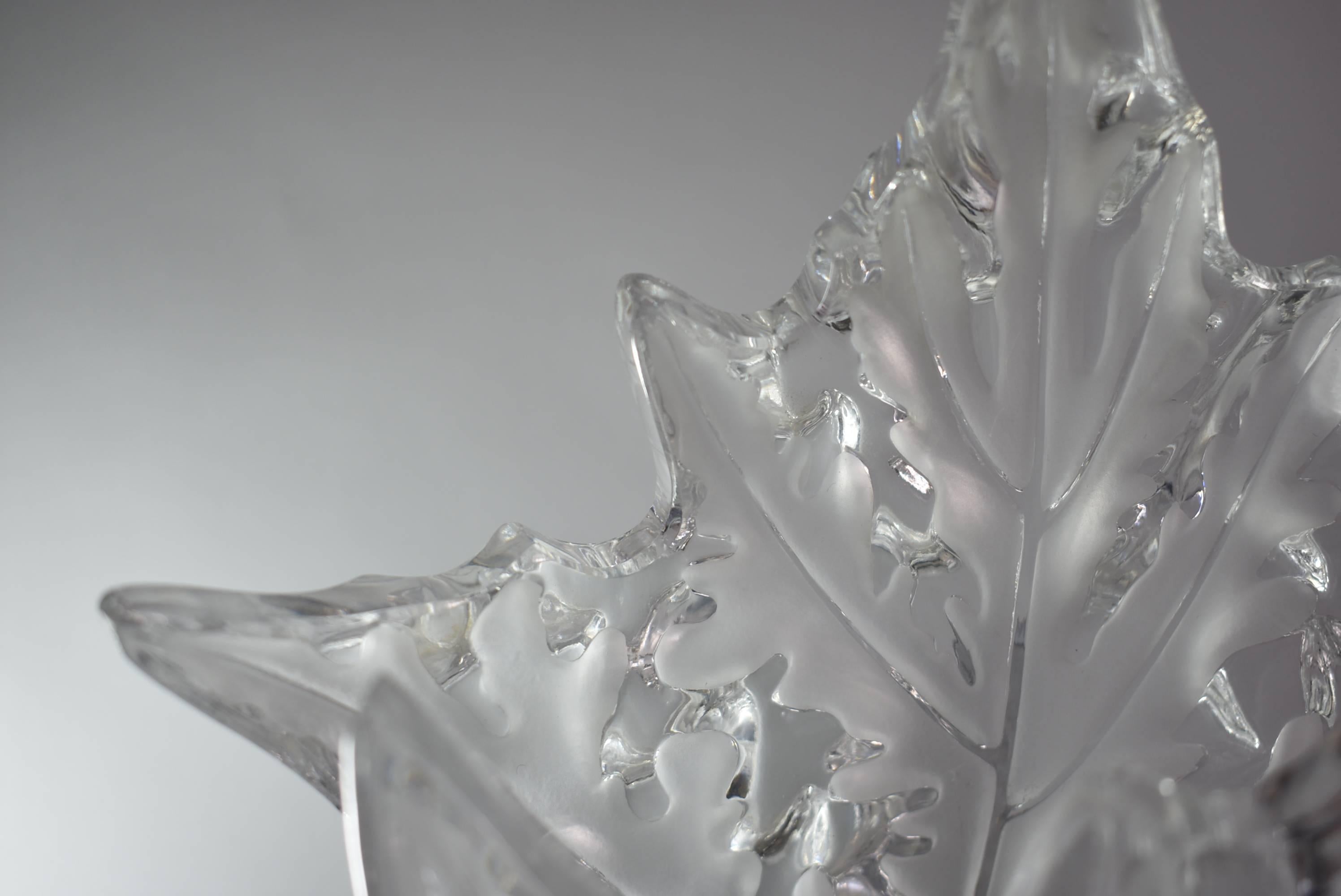 Pair of Crystal Lalique Champs Elysees Wall Sconces 1