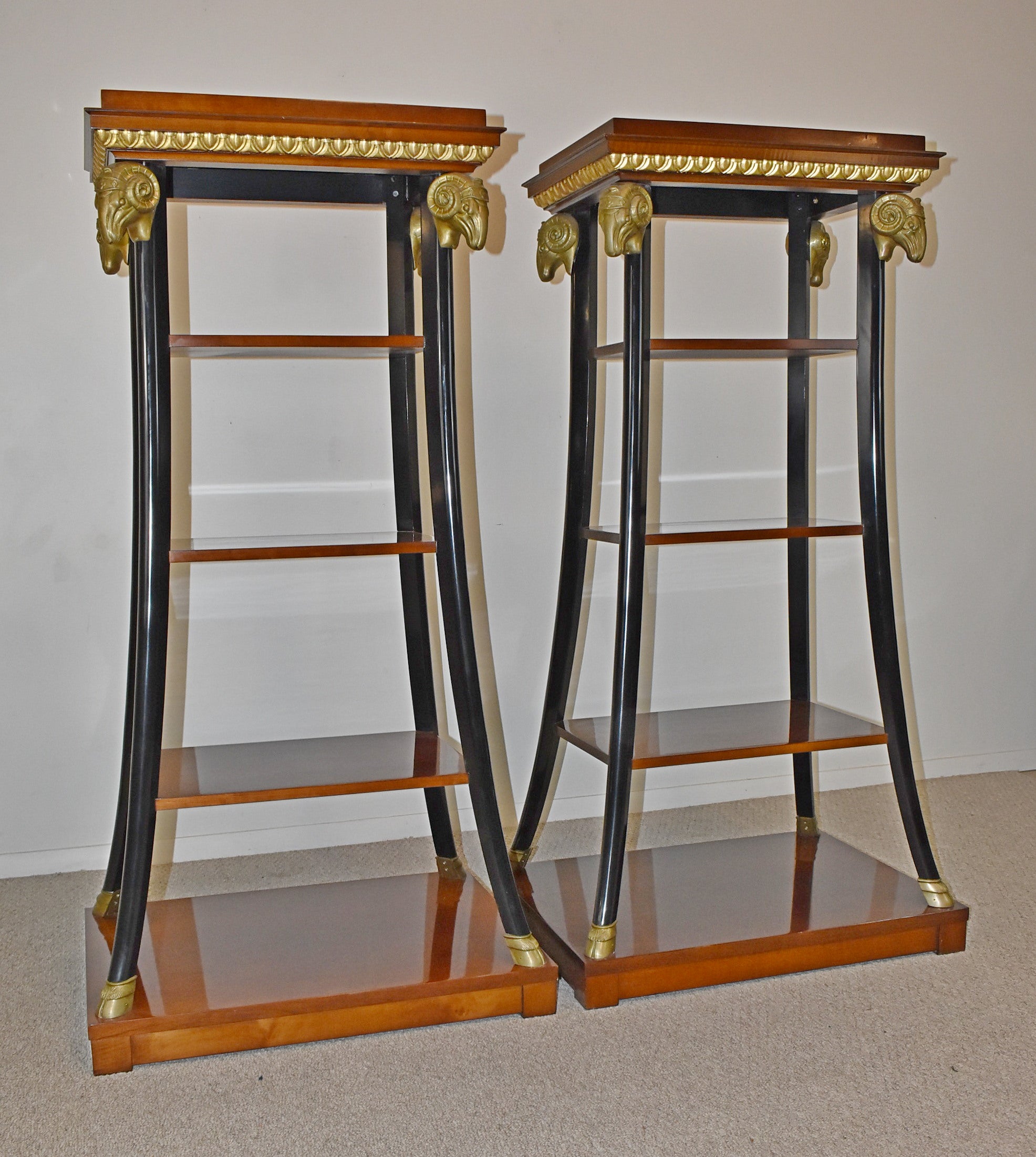 Cherry Empire Stand with 5 Tier Shelves by John Widdicomb