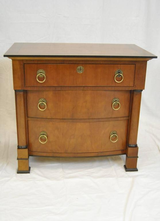 Pair of Henredon French Empire ThreeDrawer Night Stands or End Tables