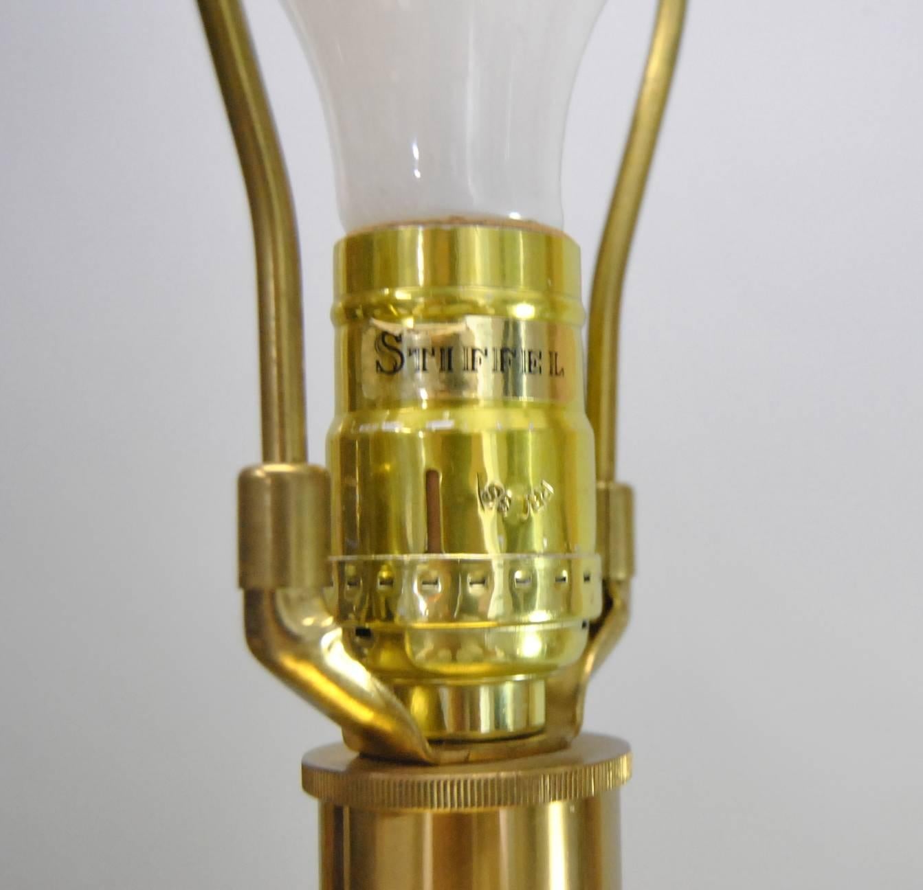 Pair of Midcentury Brass Lamps by Stiffel In Good Condition In Toledo, OH
