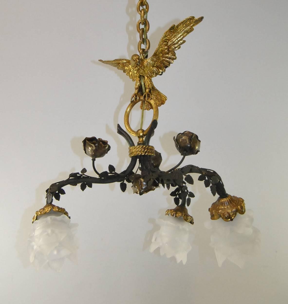 vintage bronze chandelier