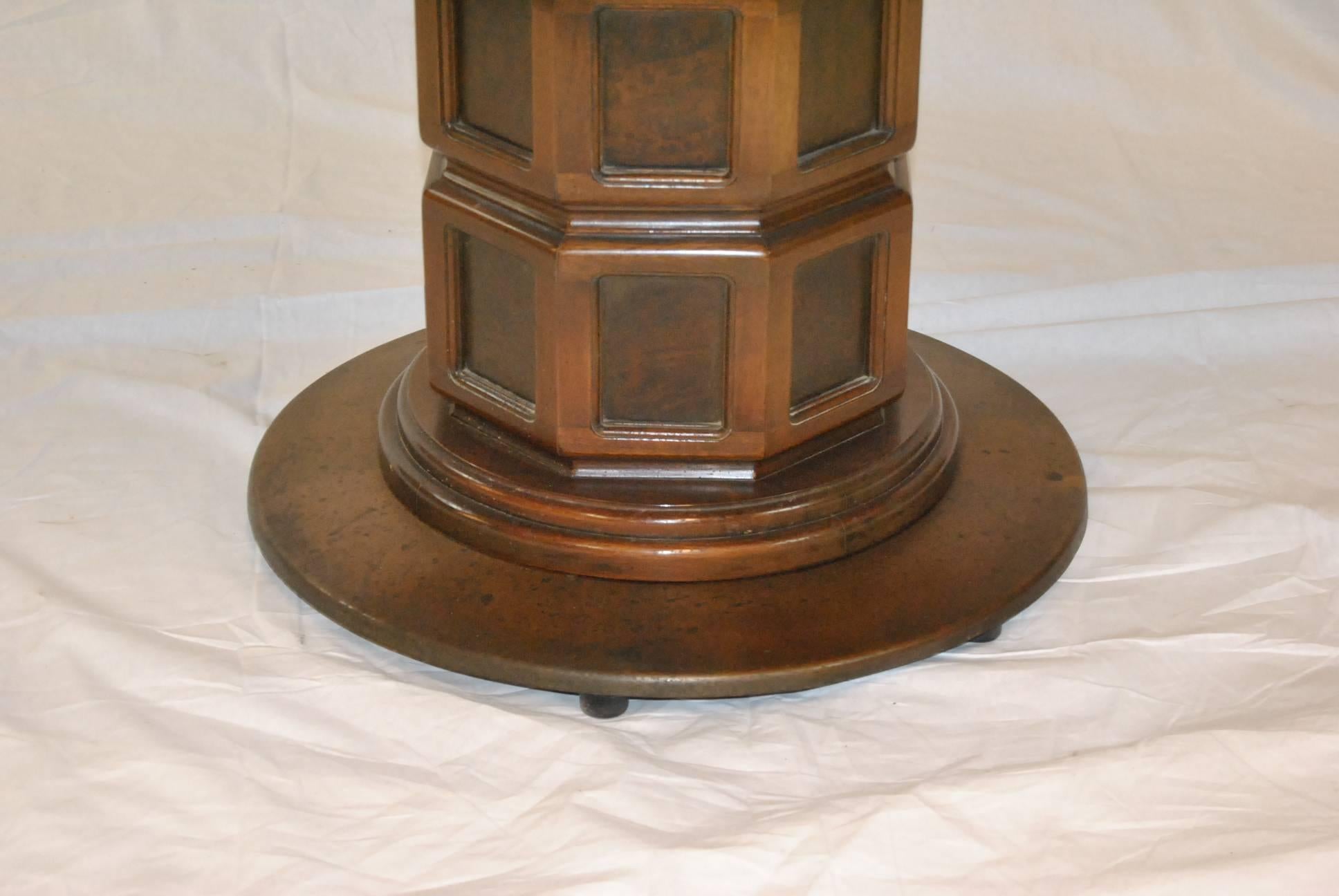 Mid-Century Modern John Widdicomb Walnut Round Pedestal Base Table