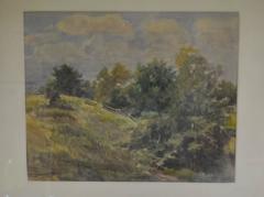 Framed Landscape Watercolor by Edmund Osthaus
