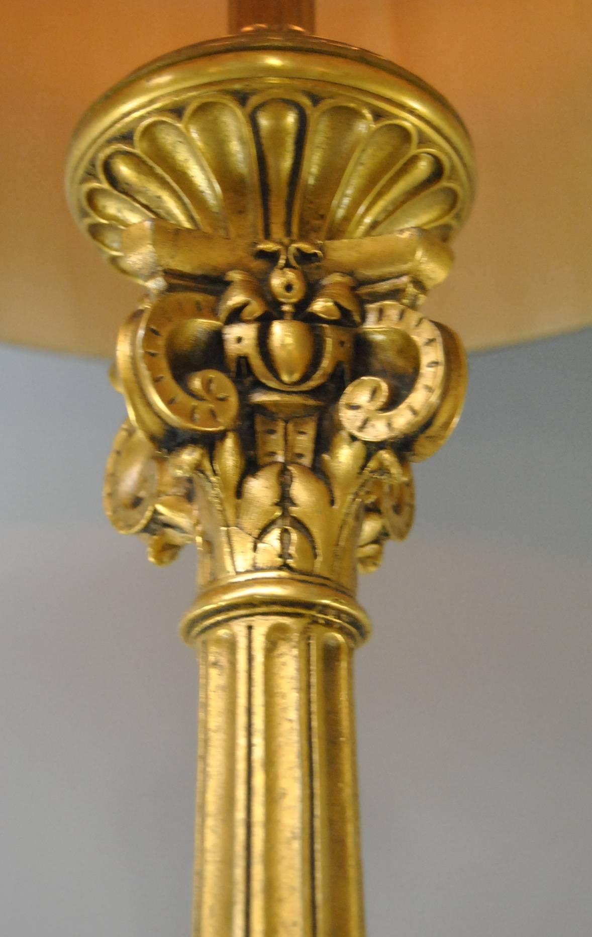 Neoclassical Style Gilt Bronze Floor Lamp 1